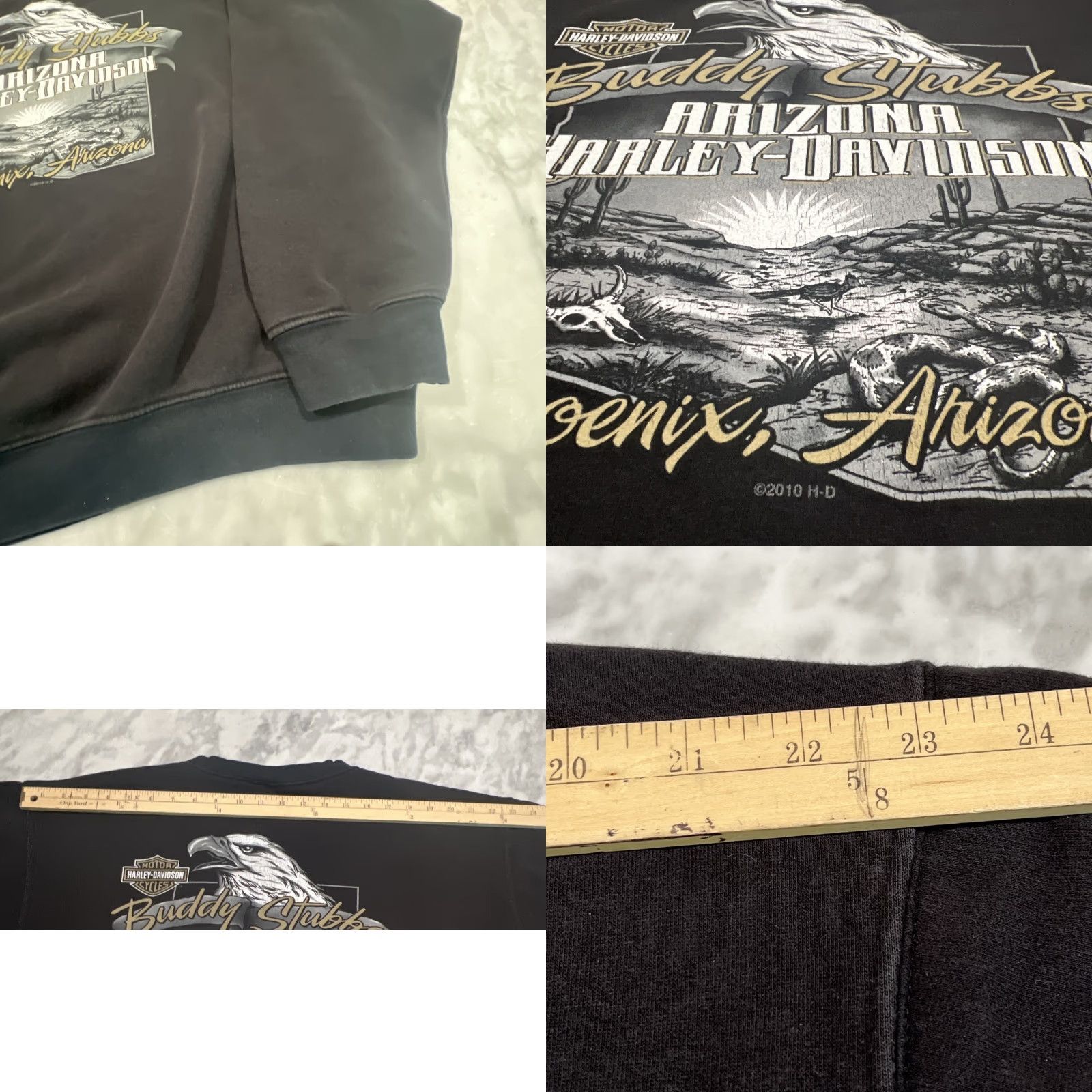 Harley Davidson Harley-Davidson Sweatshirt Men XL Black Phoenix AZ Flames Ride Hard Graphic Print Crew Neck Biker Motorcycle Pullover Size US XL / EU 56 / 4 - 8 Thumbnail