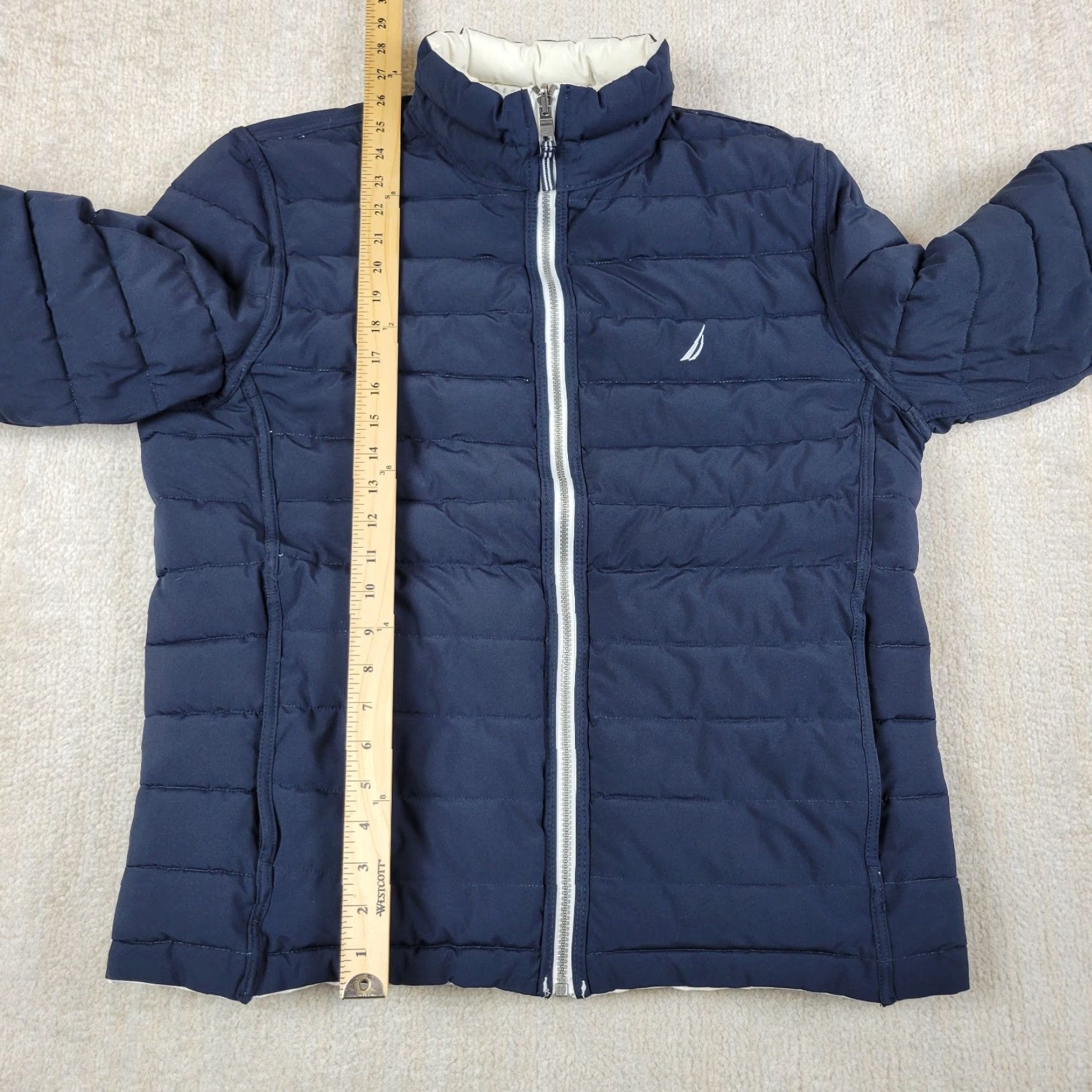 Nautica Nautica Reversible Puffer Jacket Mens L Multicolor Zip Full Lightweight Quilted Winter Fall Size US L / EU 52-54 / 3 - 7 Thumbnail