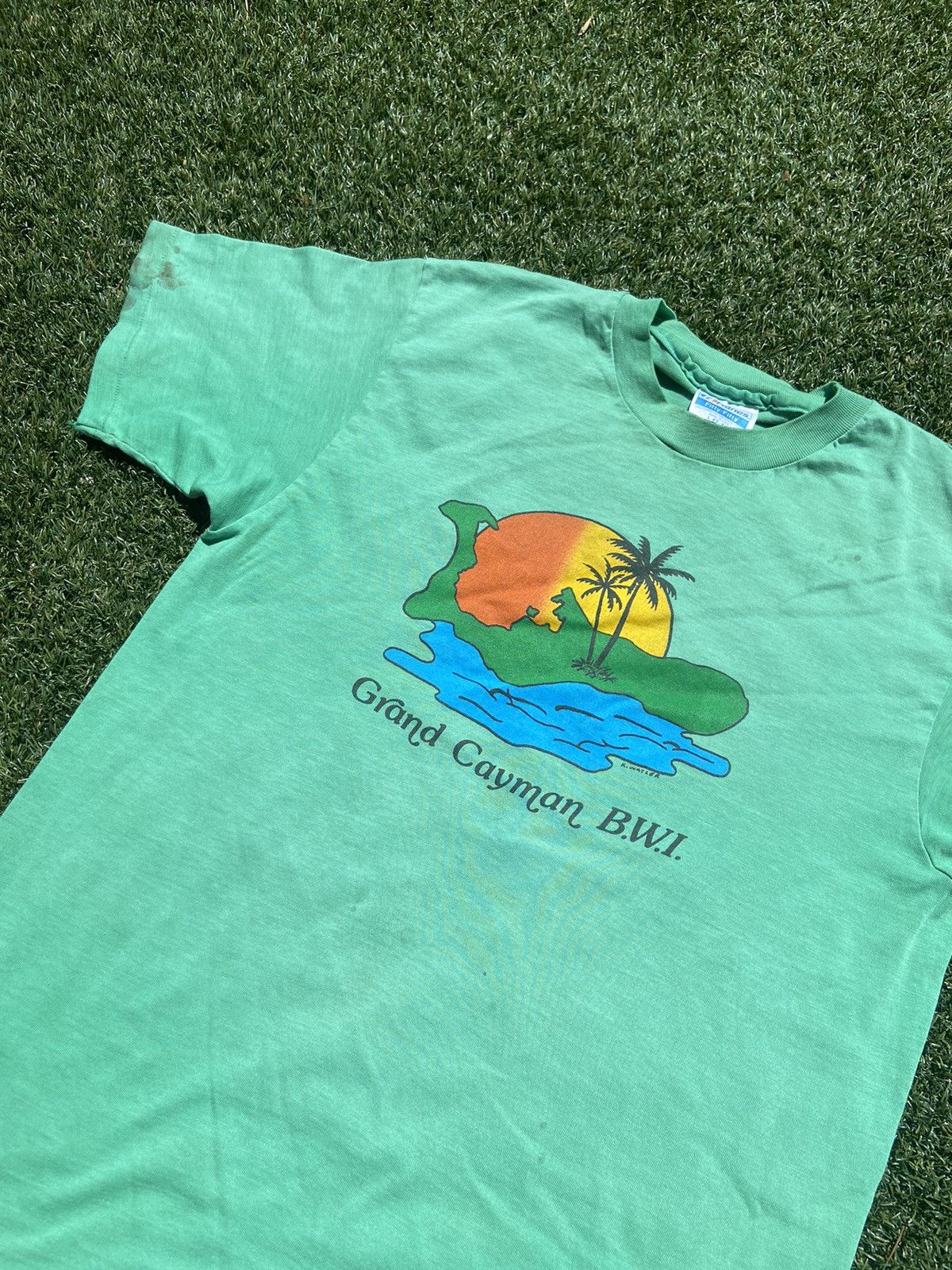Vintage VTG 80’s Grand Canyon Lite Green Tee Size US L / EU 52-54 / 3 - 3 Thumbnail