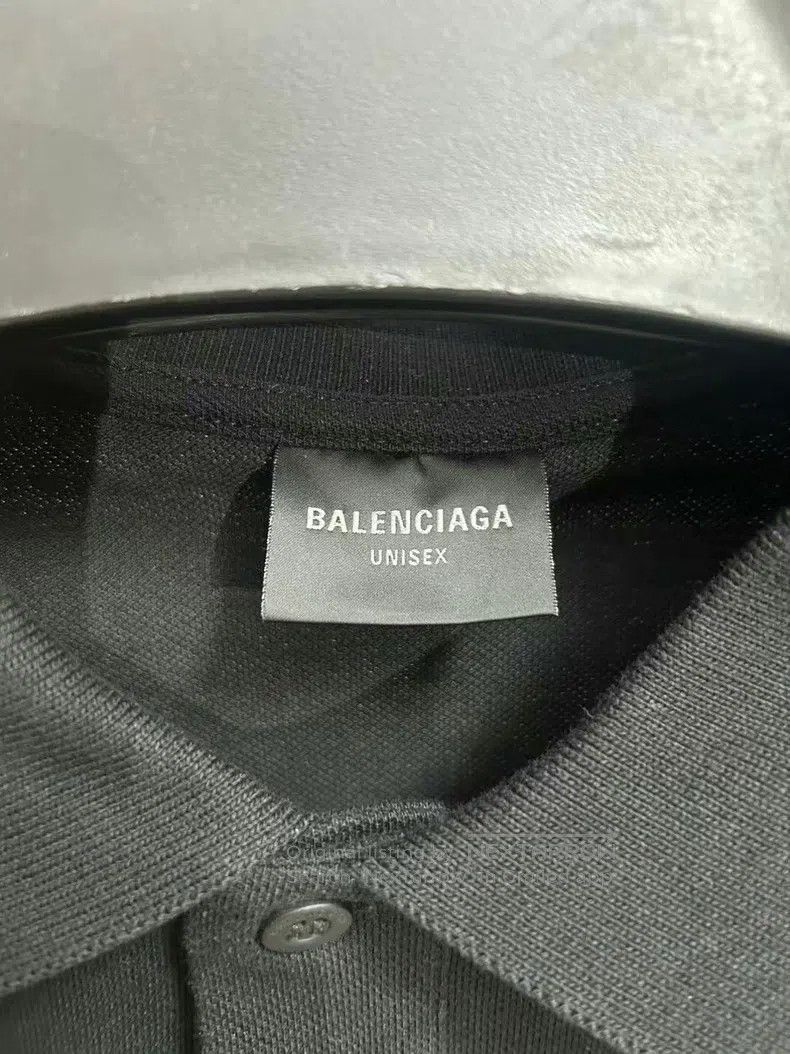 Balenciaga Balenciaga Embroidered Polo Shirt Short Sleeve Black Size US M / EU 48-50 / 2 - 4 Thumbnail