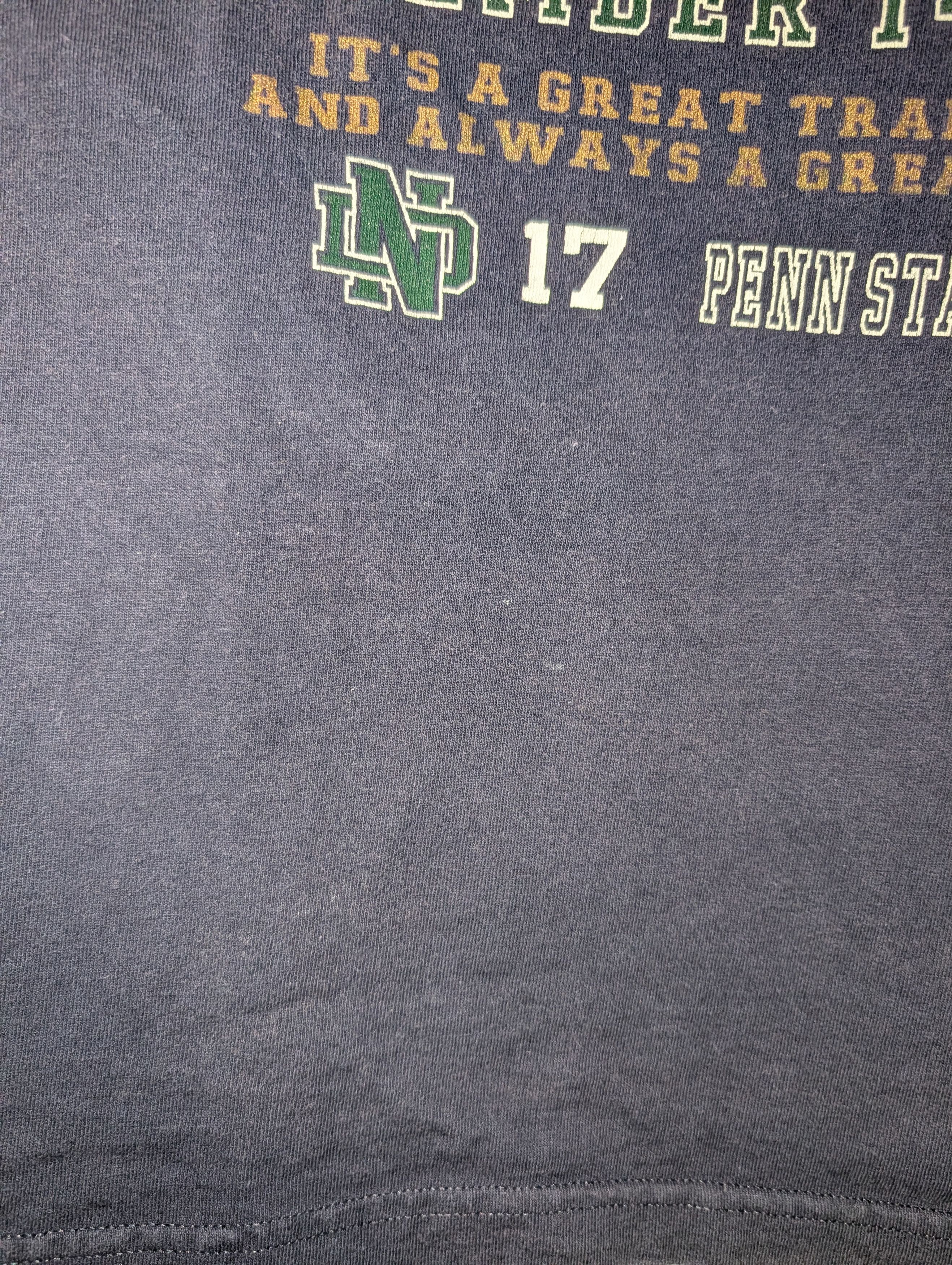 NCAA Vintage 92 Notre Dame Snow Bowl Shirt JanSport Penn State Size US XL / EU 56 / 4 - 5 Thumbnail
