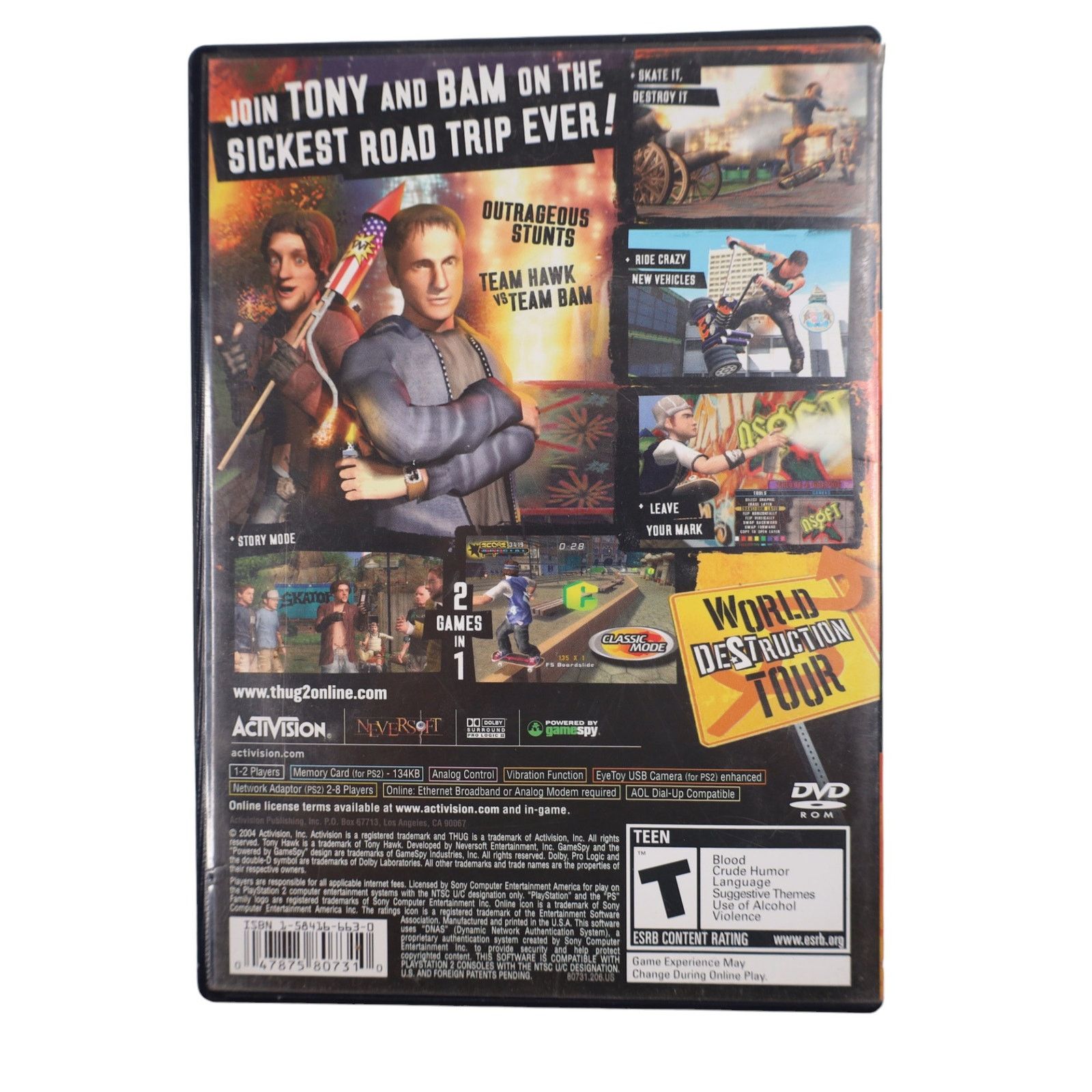 Playstation × Vintage Vintage PlayStation 2 Tony Hawks Underground 2 Game Size ONE SIZE - 2 Thumbnail