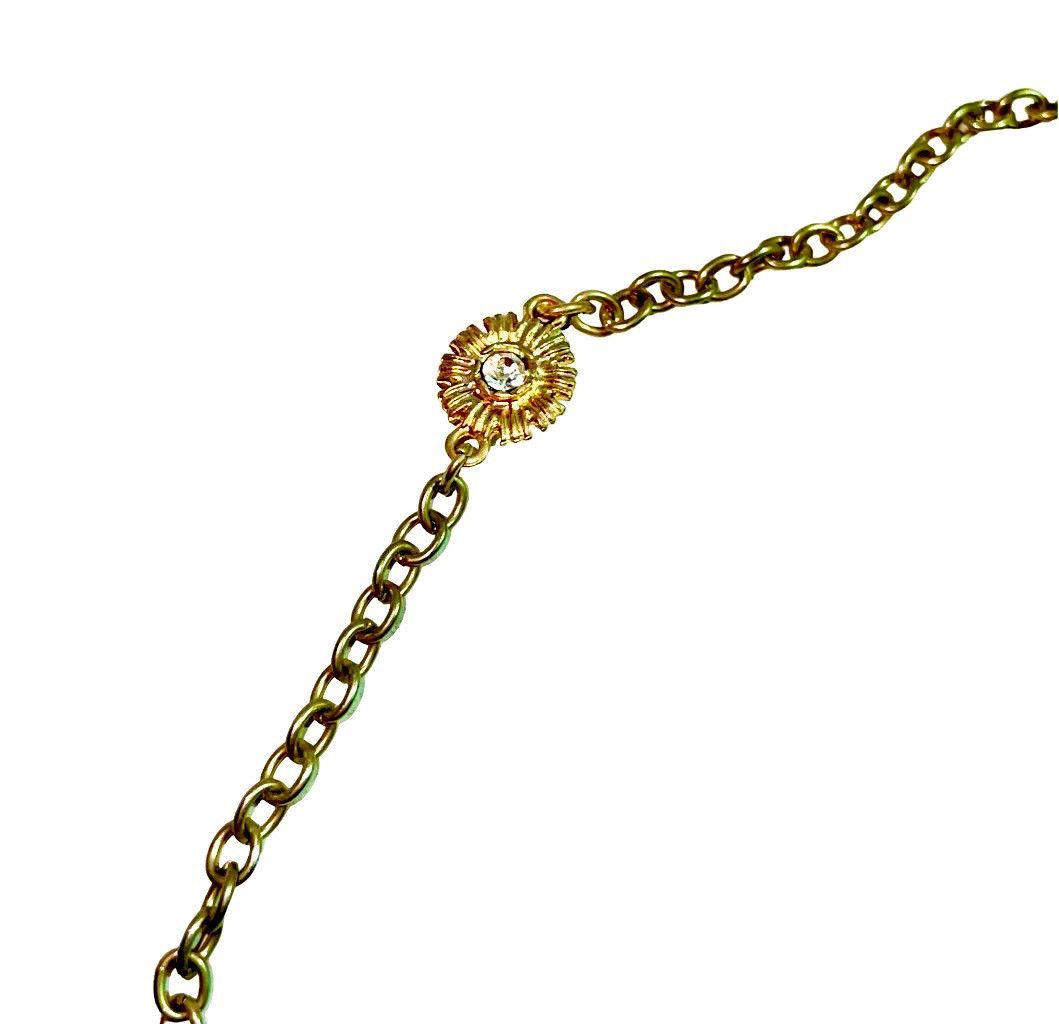 Vintage Antique Estate Sunflower Long Necklace Size ONE SIZE - 5 Thumbnail