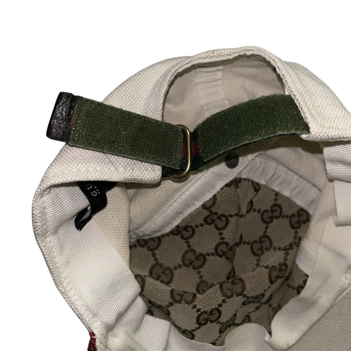 Gucci Gucci 2000s Tom Ford Era Linen Script Cap - Off-White Size ONE SIZE - 7 Thumbnail
