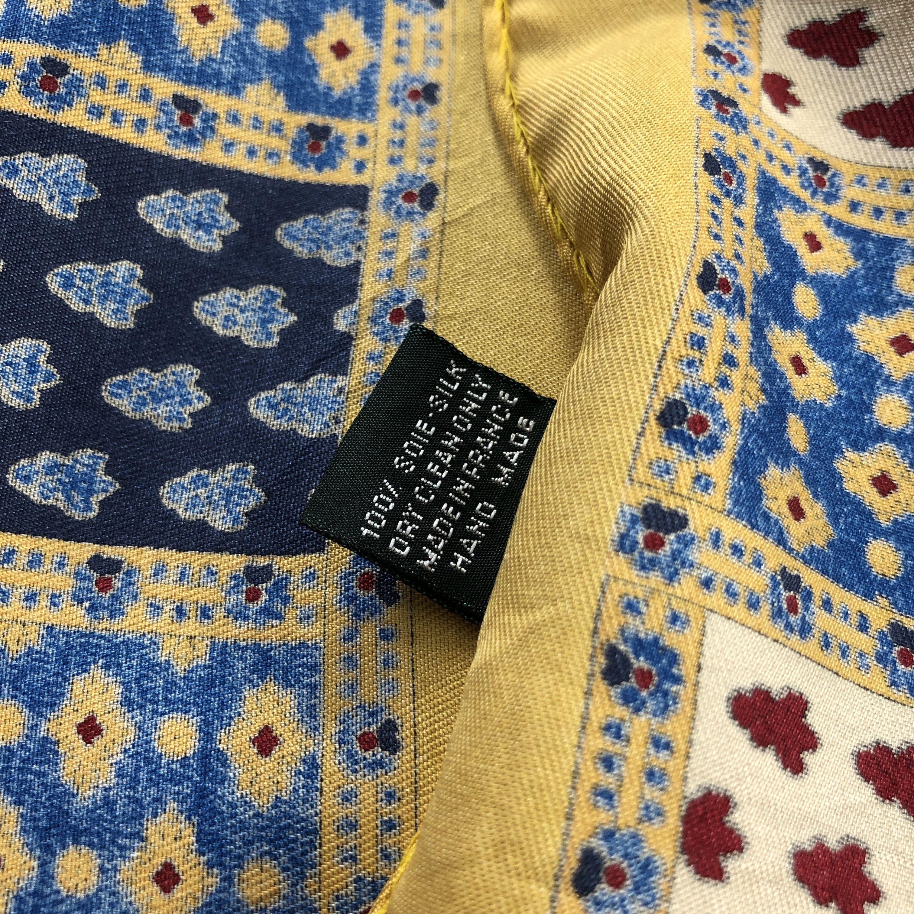Vintage Souleiado Silk Handkerchief Neckerchief Bandana H2755 Size ONE SIZE - 6 Thumbnail