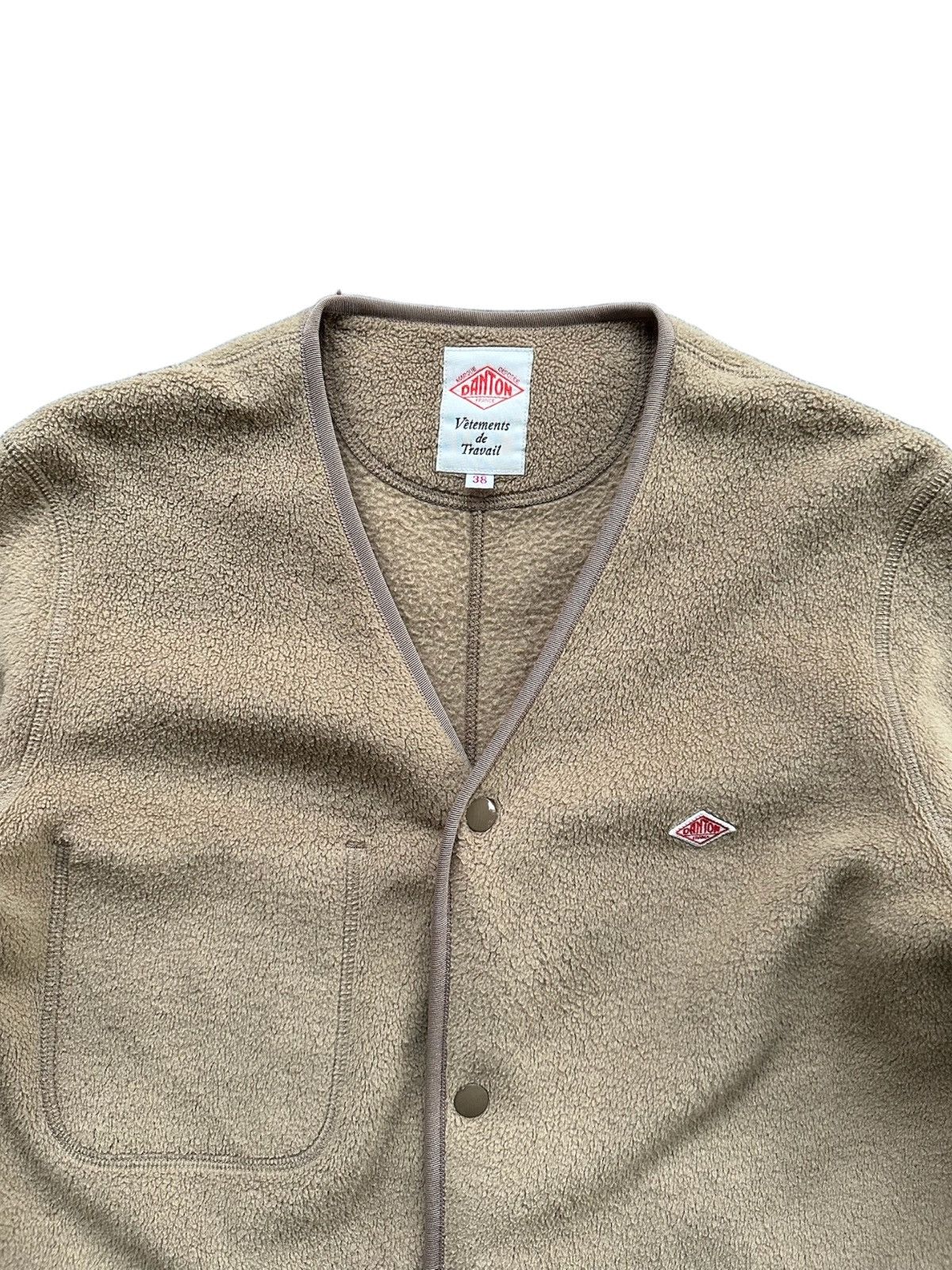 Danton Danton Vetements Collarless Fleece Button Jacket Size US M / EU 48-50 / 2 - 2 Thumbnail