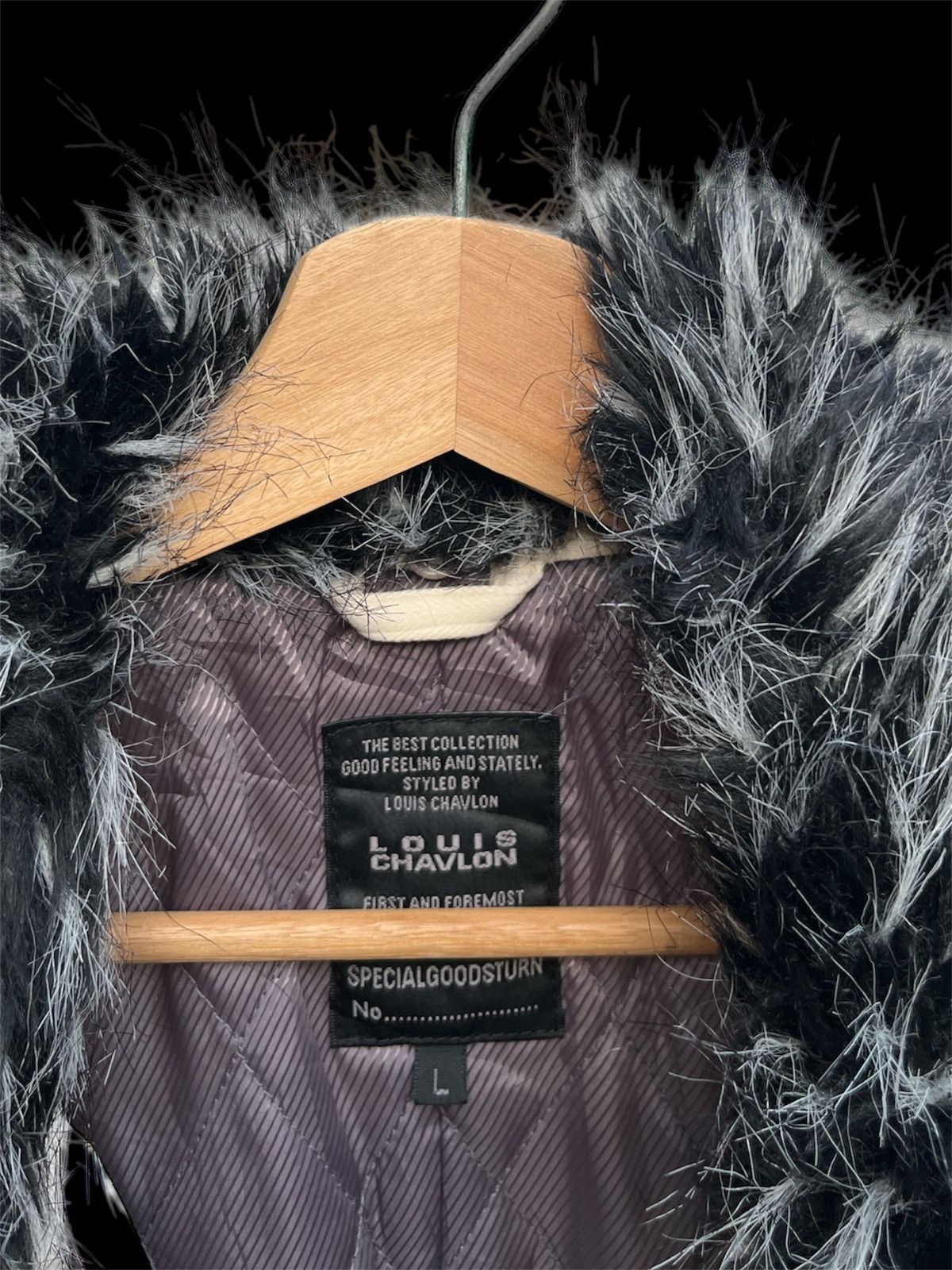 14th Addiction Louis Chavlon Faux Fur Collar Moleskin Jacket Size US L / EU 52-54 / 3 - 11 Thumbnail