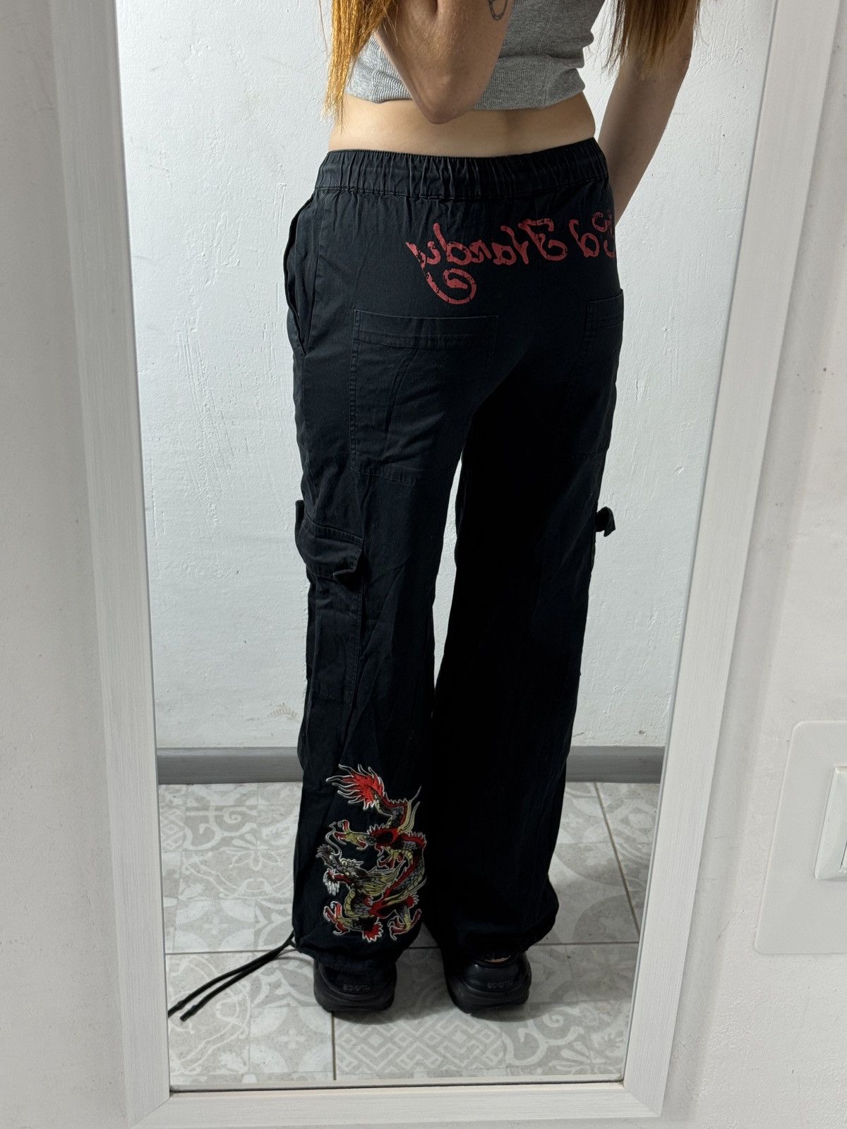 Ed Hardy ED HARDY GORPCORE DRAGON 2000s PANTS Size 27" / US 4 / IT 40 - 3 Thumbnail