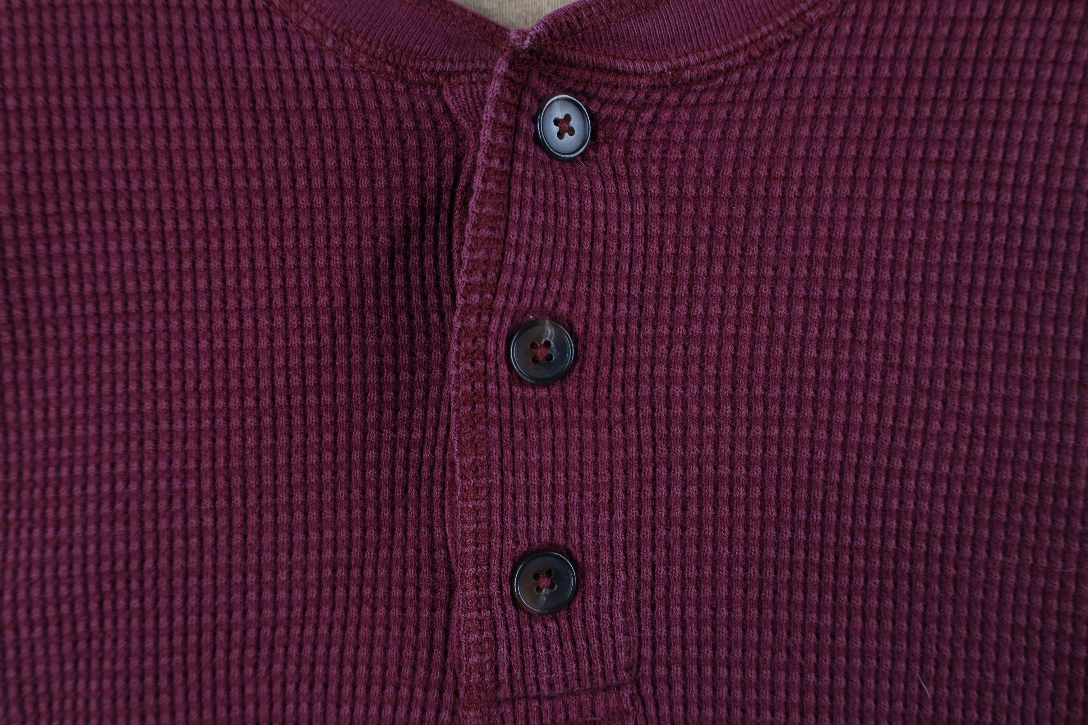Eddie Bauer Vintage Eddie Bauer Thermal Waffle Knit Henley T-Shirt Red Size US XL / EU 56 / 4 - 4 Thumbnail