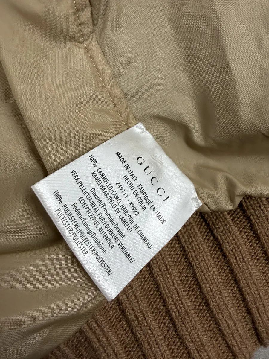 Gucci AW2010 Gucci Beige Camel Fox Fur Wool Jacket by Frida Giannini Size S / US 4 / IT 40 - 13 Thumbnail
