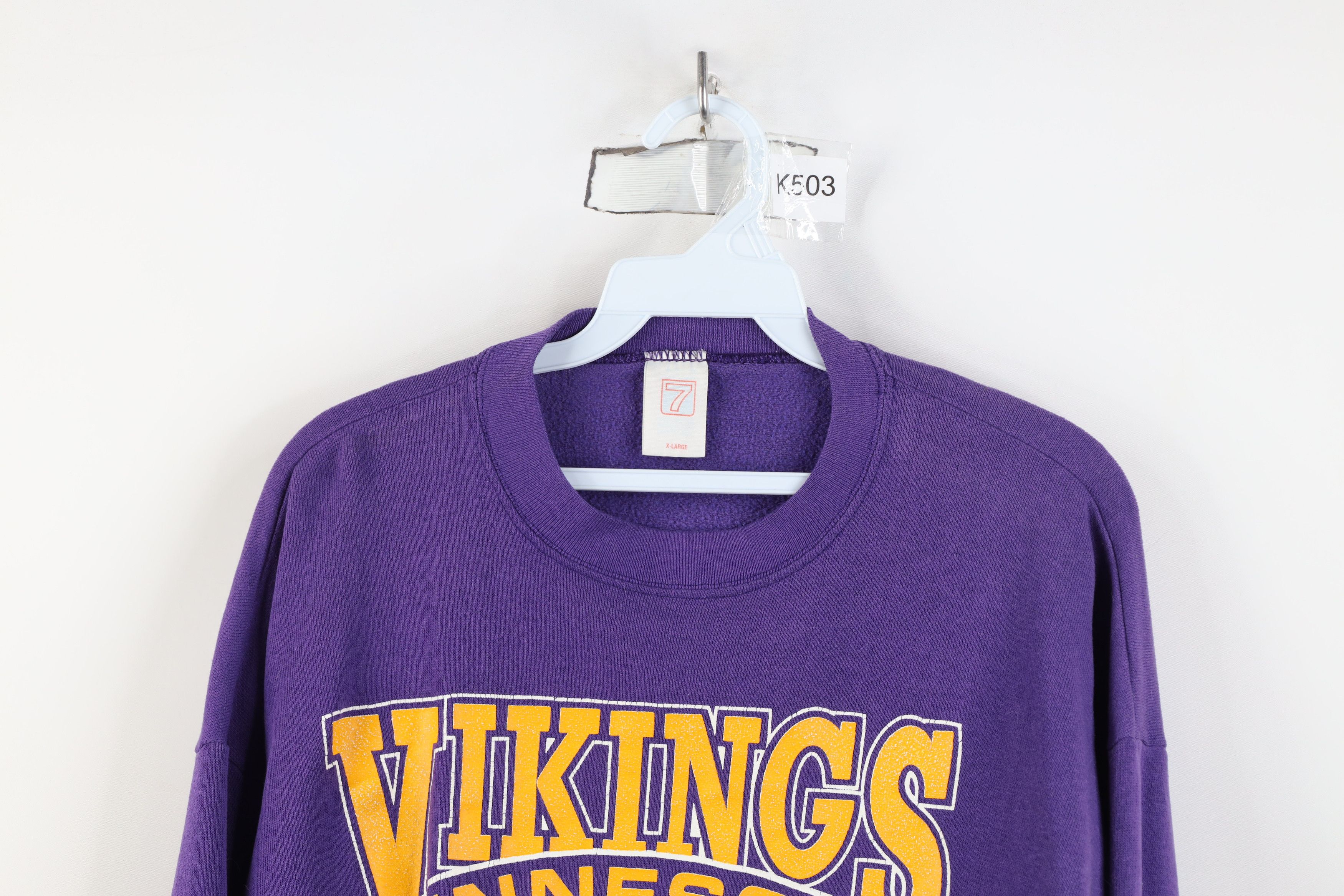 Vintage Vintage 90s Minnesota Vikings Crewneck Sweatshirt USA Size XL / US 12-14 / IT 48-50 - 2 Thumbnail