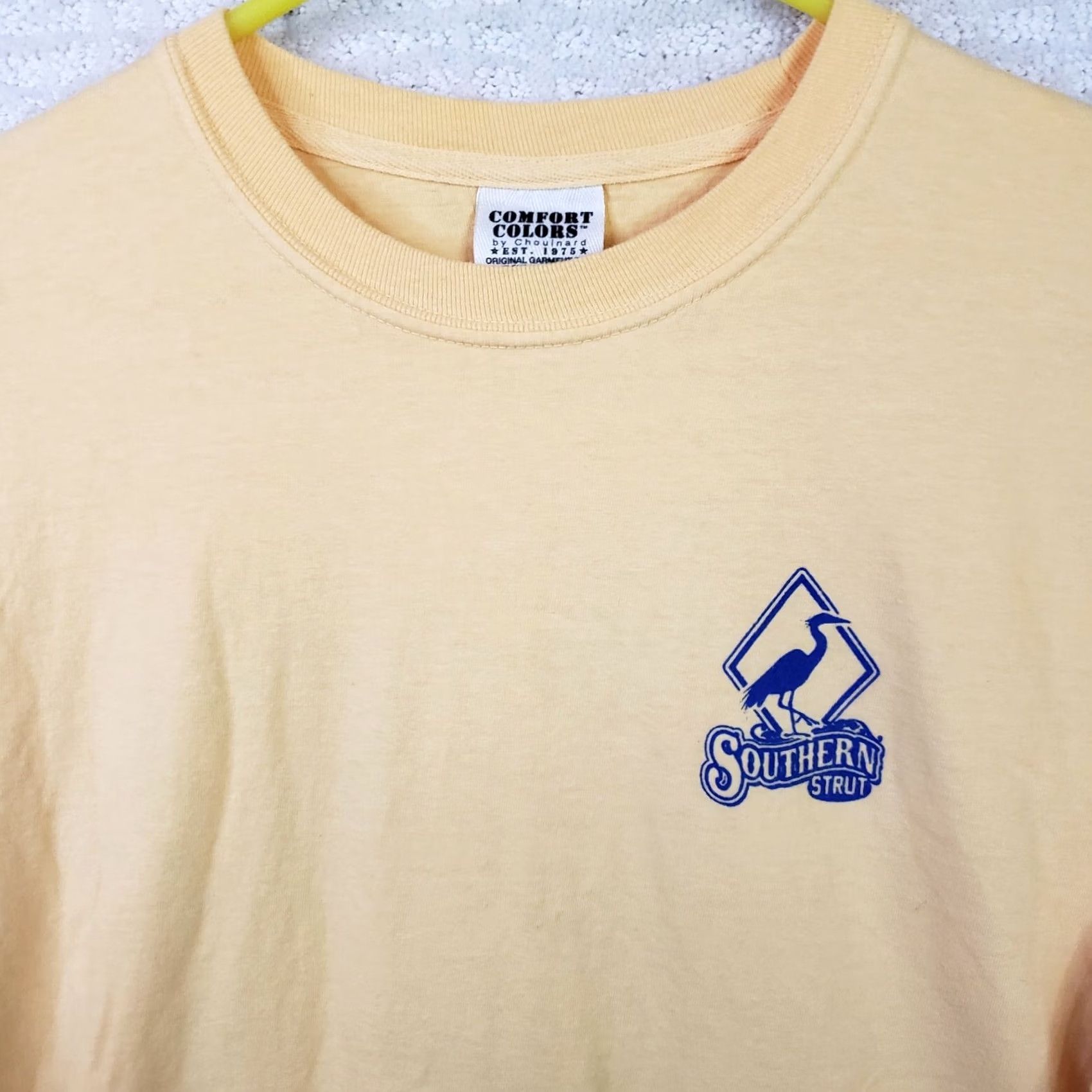 Vintage Southern Strut T-Shirt Men's L Yellow USA Ducks Long Sleeve Logo Shirt Size US L / EU 52-54 / 3 - 3 Thumbnail