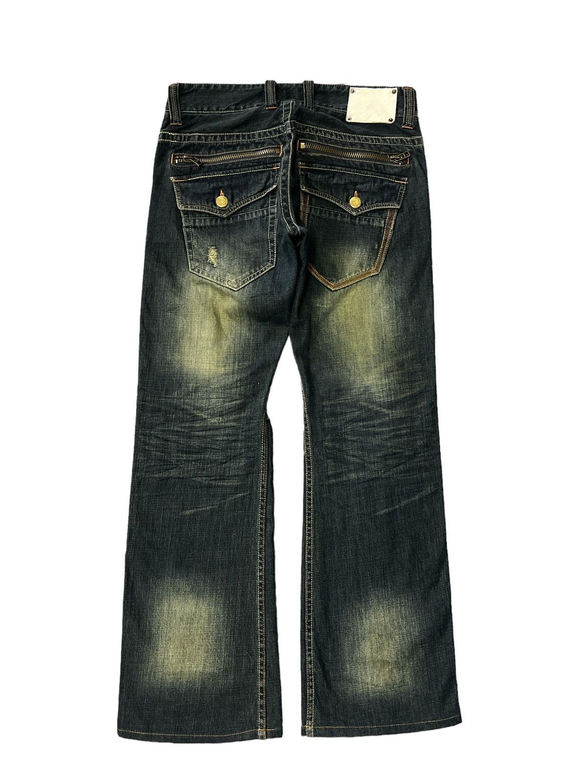 If Six Was Nine × Japanese Brand FLARED💥URBAN CRAFT RIPPED DISTRESSED DENIM PANT Size US 32 / EU 48 - 5 Thumbnail