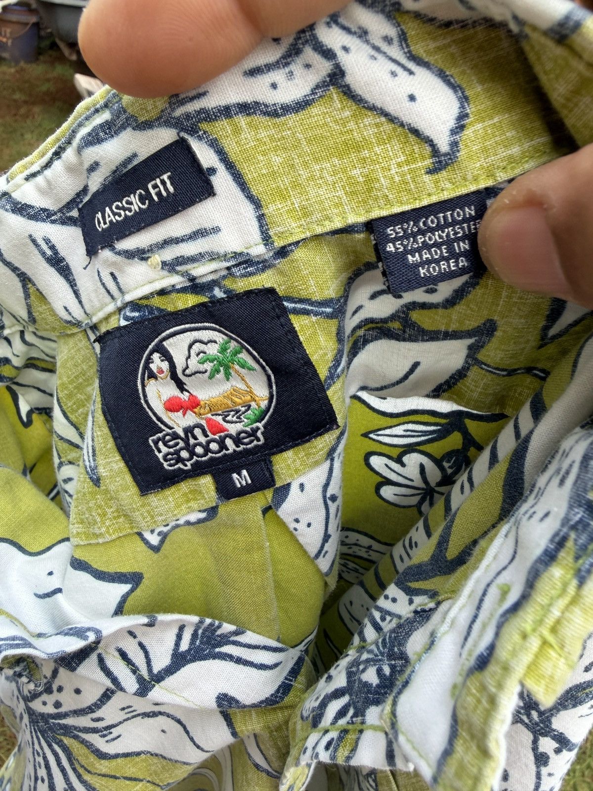 Reyn Spooner PreOwned Reyn Spooner Classic Fit Green Hawaiian Men's M Size US M / EU 48-50 / 2 - 4 Thumbnail