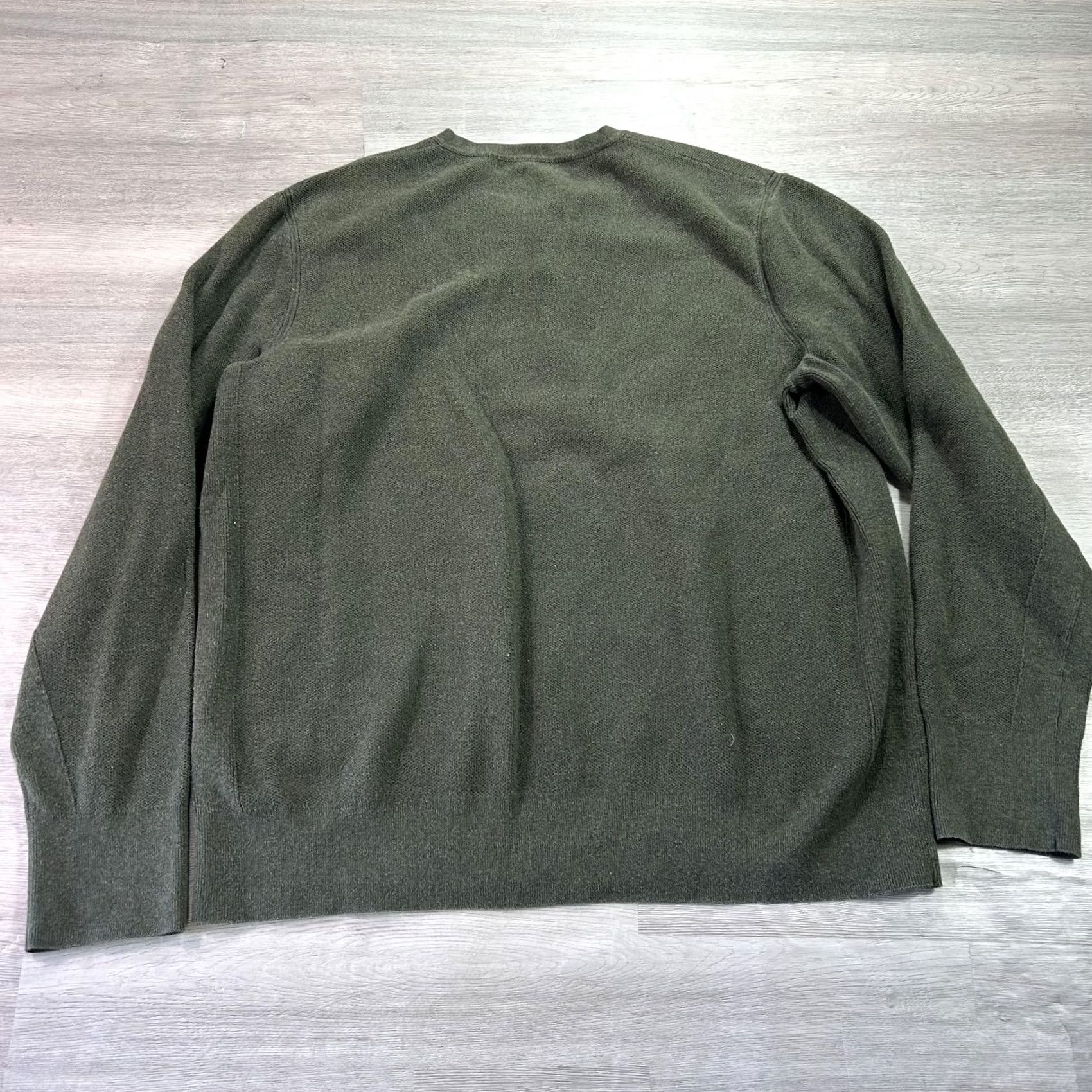 Rag & Bone Rag & Bone Sweater Mens XL Green Cotton Henley Knit Pullover Long Sleeve Size US XL / EU 56 / 4 - 2 Thumbnail