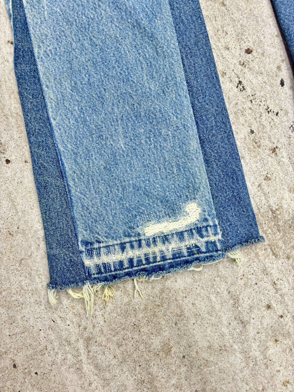 Levi's × Vintage Vintage 32x32 Distressed & Flare Jeans 90s Denim Boro Patch Size US 32 / EU 48 - 2 Thumbnail