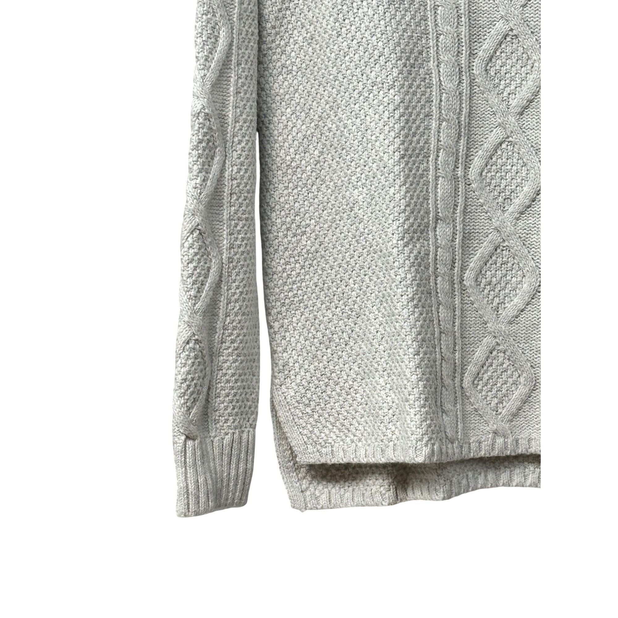 Lucky Brand Lucky Brand Cable Knit Turtleneck Sweater, Gray, Size M Size M / US 6-8 / IT 42-44 - 4 Thumbnail