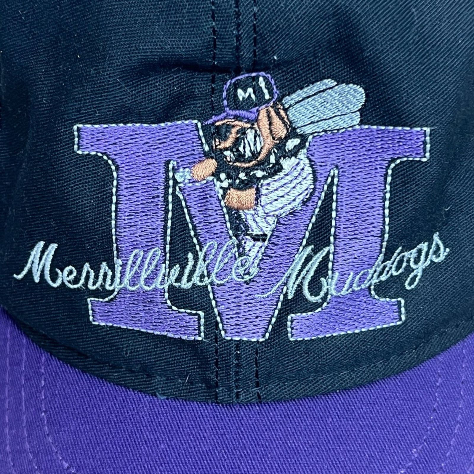 Vintage VINTAGE 1995 Merrillville Muddogs Game Hat Cap Made In USA Size ONE SIZE - 2 Thumbnail