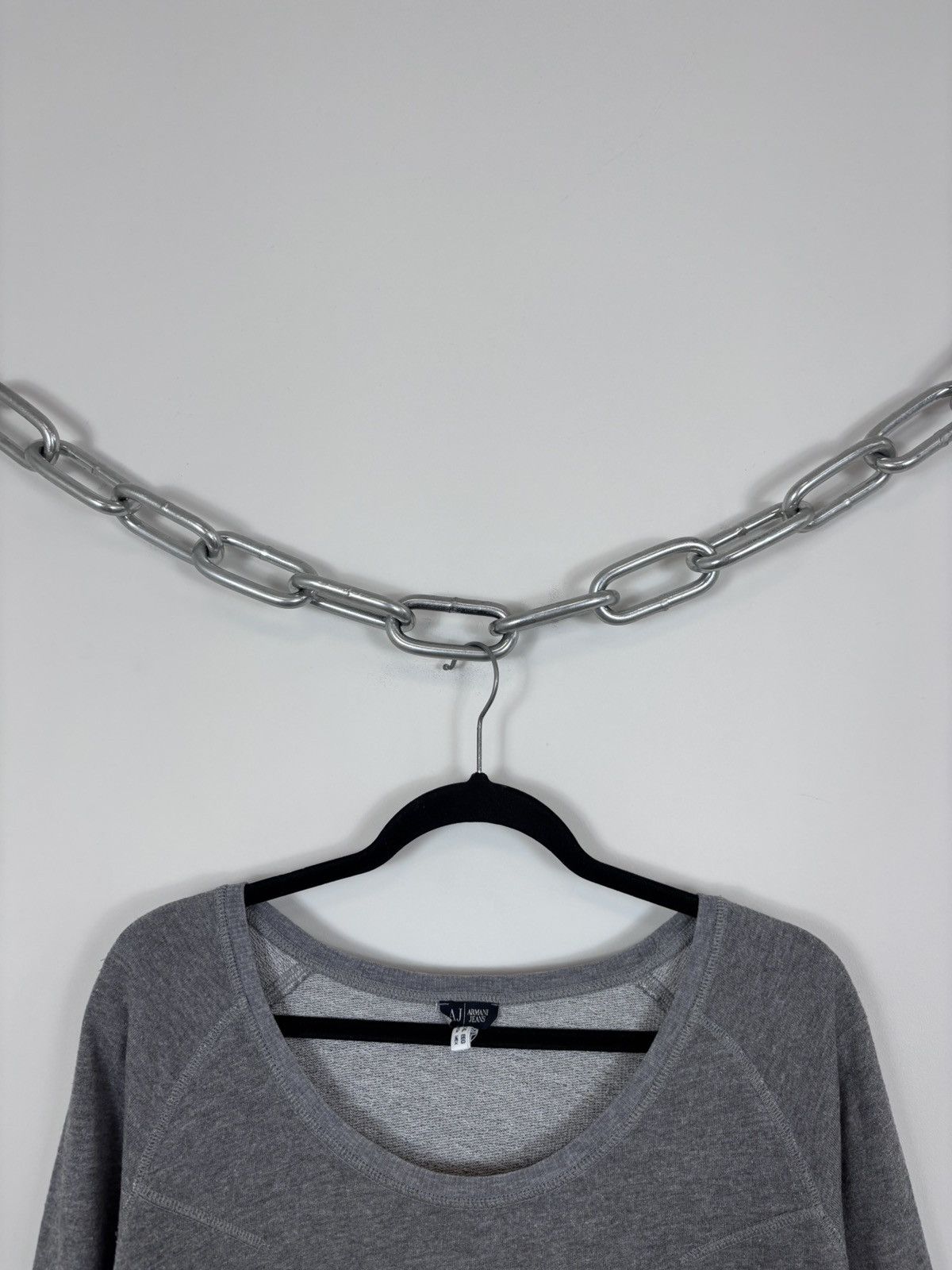Armani Armani Jeans Women’s Big Logo Grey 3/4 Sleeve Sweatshirt Top Size XXL / US 16-18 / IT 52-54 - 3 Thumbnail