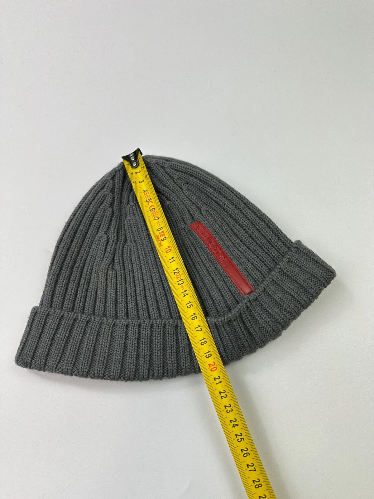 Prada Prada Sport 00s Grey Ribbed Wool Beanie Size ONE SIZE - 9 Thumbnail