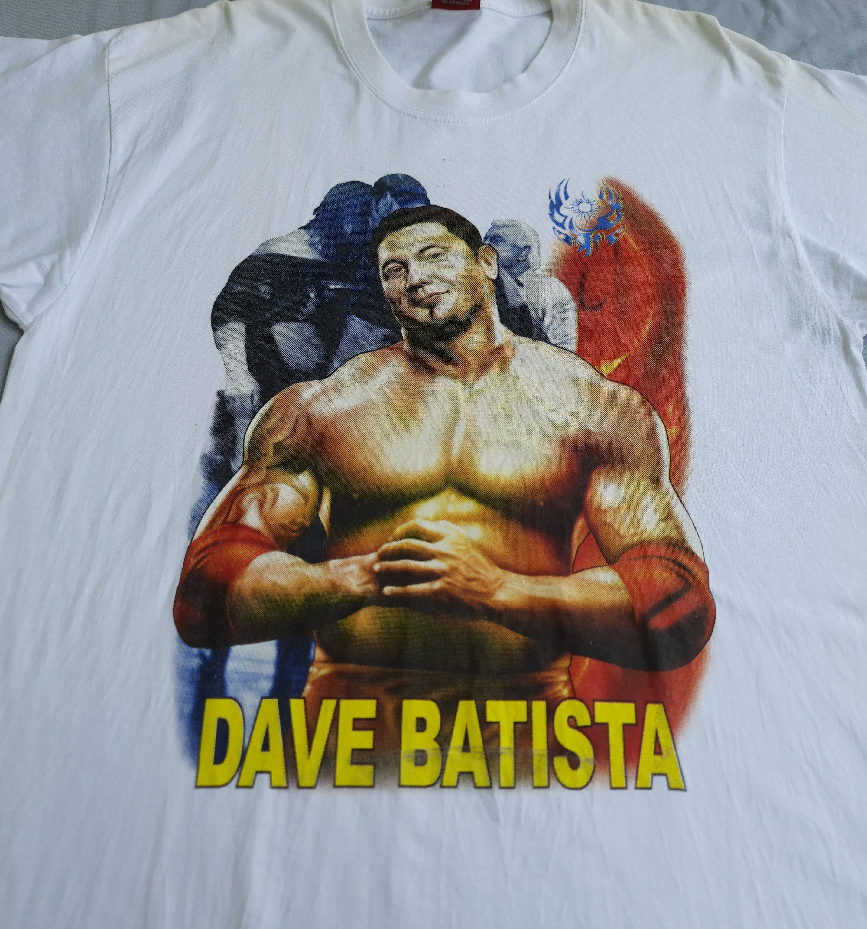 Vintage Vintage Dave Batista WWF Tshirt Size US L / EU 52-54 / 3 - 3 Thumbnail