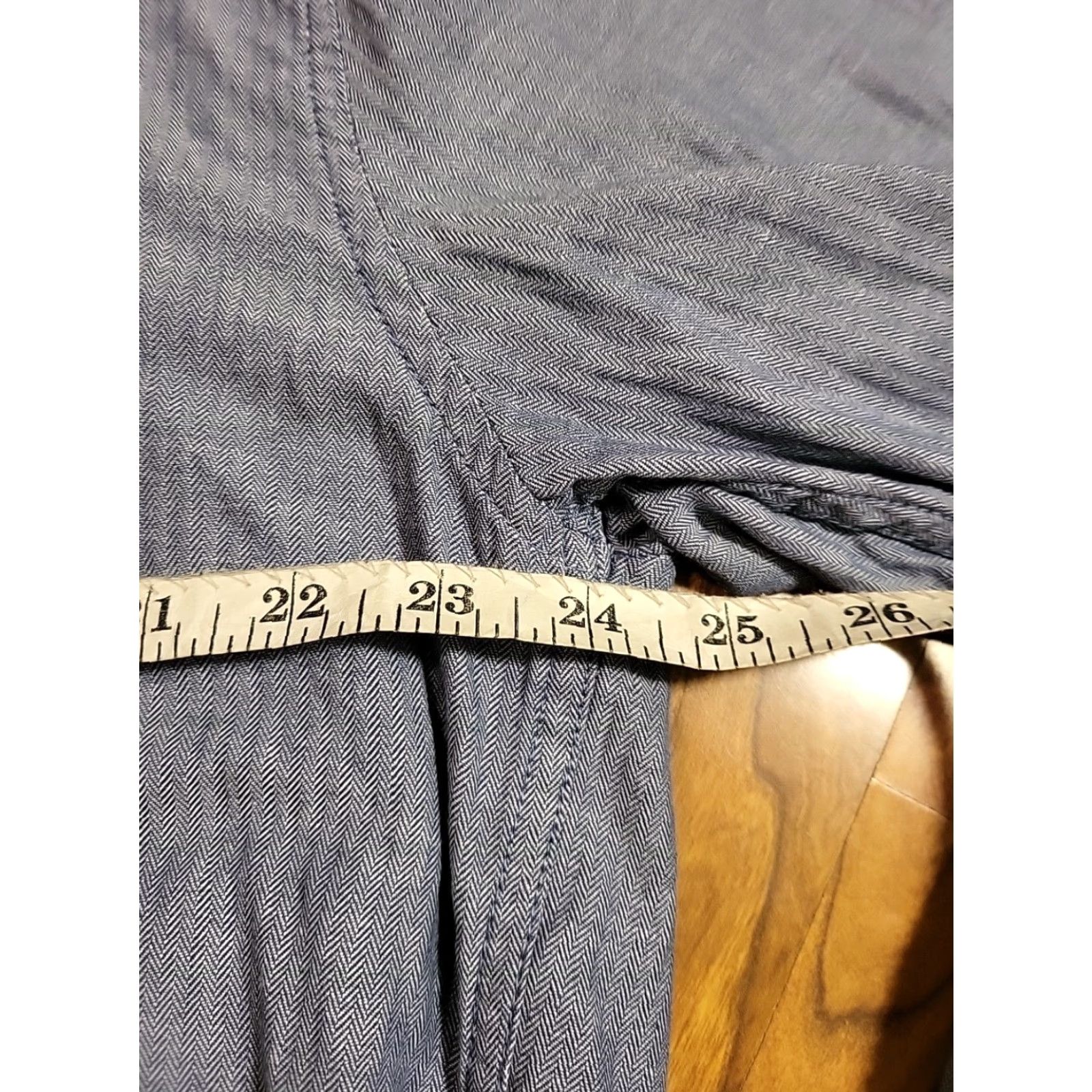 Tommy Hilfiger VINTAGE? No — skip. Title: Tommy Hilfiger Shirt 2XL Blue Cotton Button-Down Long Sleeve Herringbone Collared Classic Size US XXL / EU 58 / 5 - 6 Thumbnail