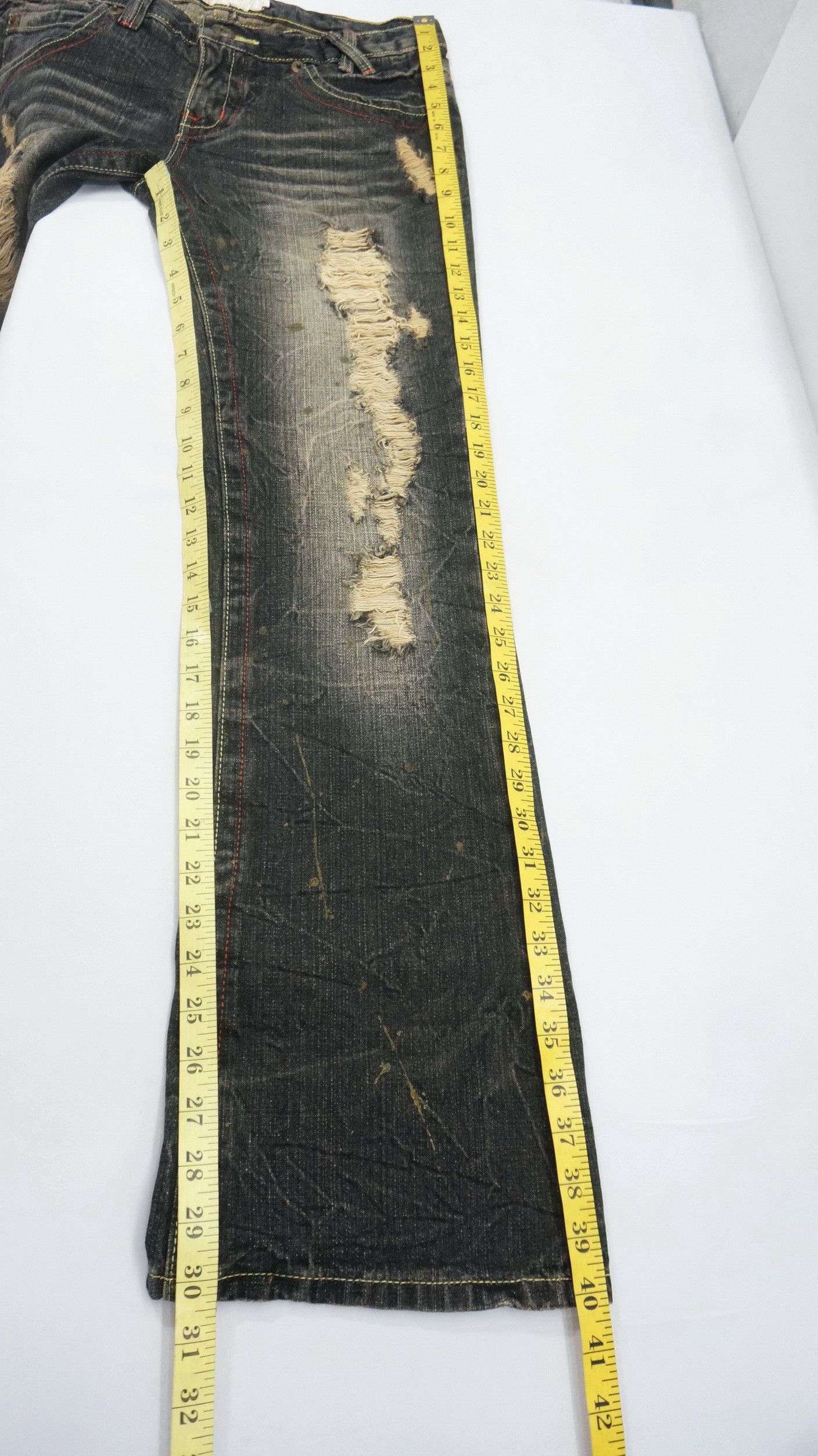 Beauty Beast Beast Japan Mud wash Flared Distressed Lowrise Jeans Size US 31 - 12 Thumbnail