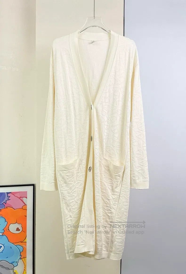 Hermes Hermes Beige Pig Nose Full-printed Long Knit Cardigan Jack Size XS / US 0-2 / IT 36-38 - 1 Thumbnail