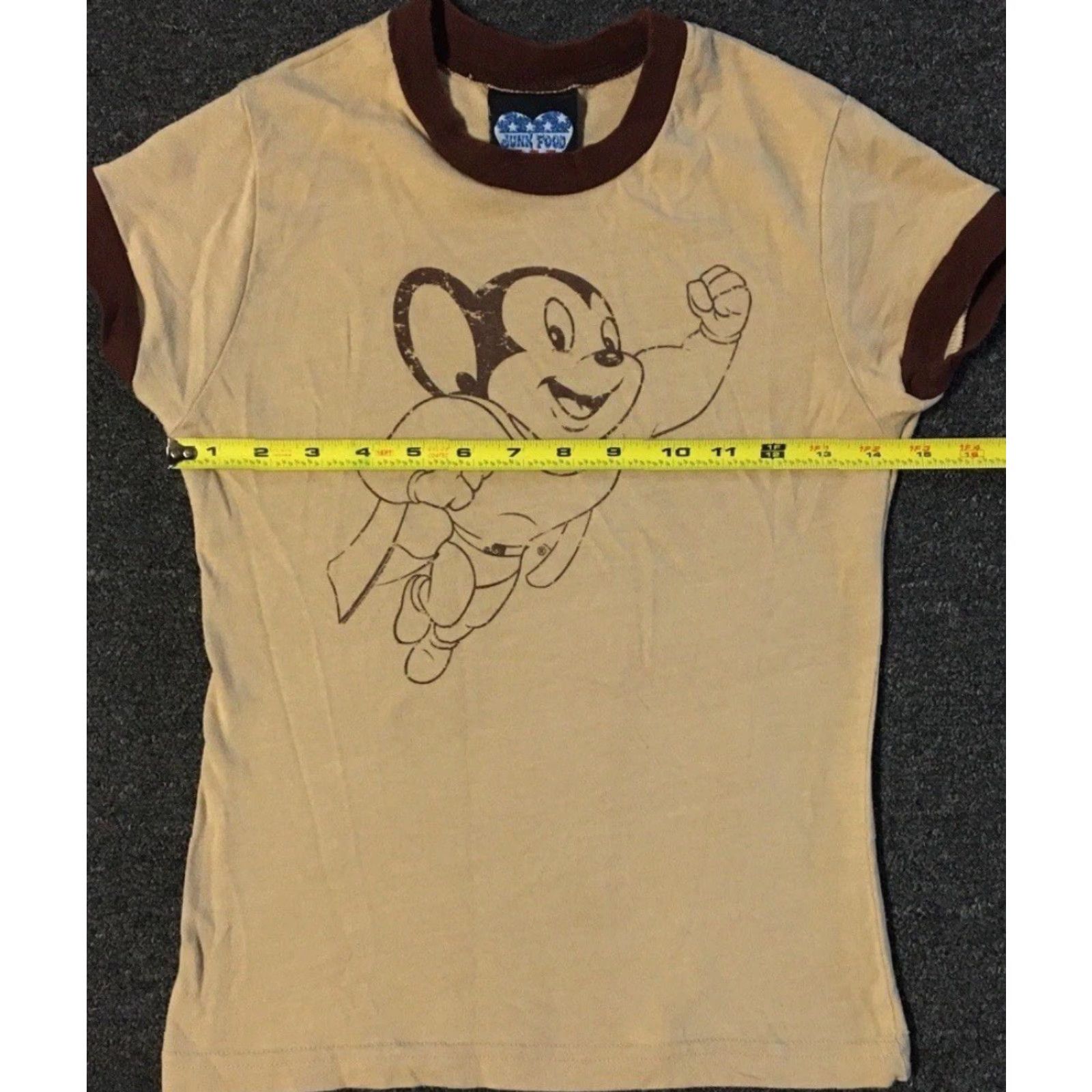 Vintage Vtg Mighty Mouse Ringer Shirt M Cartoon Mickey TV Biker Skate Emo Grunge 90s Y2K Size M / US 6-8 / IT 42-44 - 6 Thumbnail