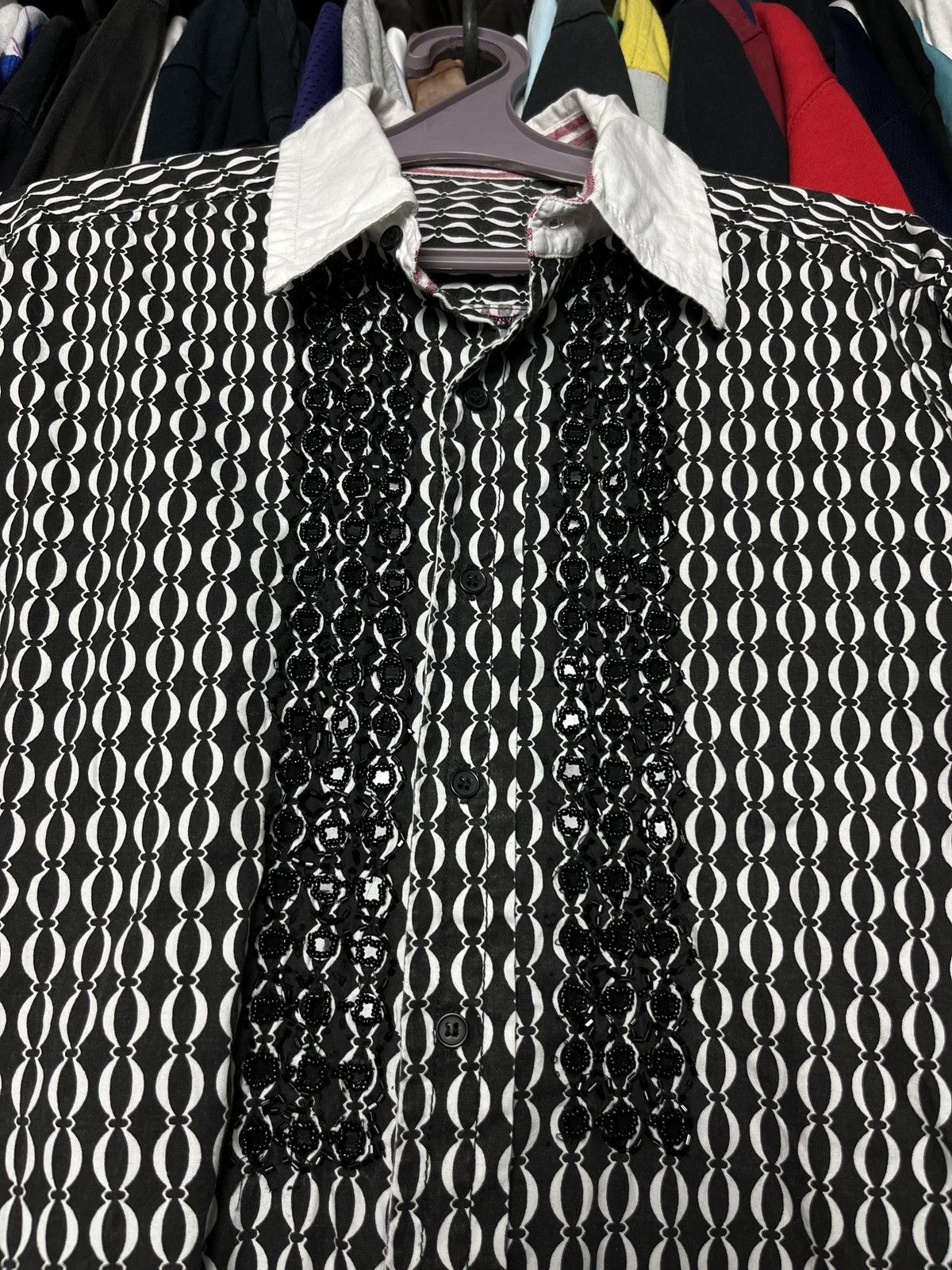 Vintage DAVID BOWIE BEADS HANDMADE ARCHIVE OVERPRINTED SHIRT - 1337 Size US L / EU 52-54 / 3 - 4 Thumbnail