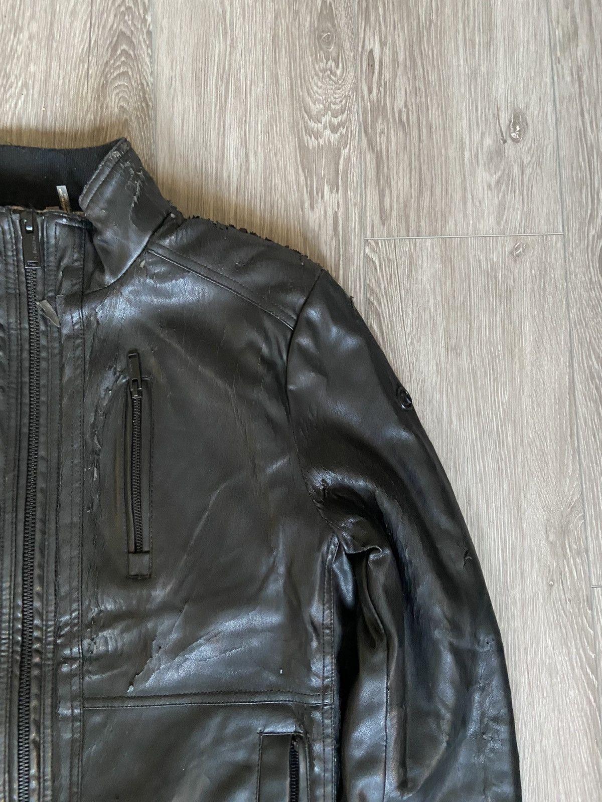 Calvin Klein Calvin Klein Black Leather Jacket/Coat Size US M / EU 48-50 / 2 - 4 Thumbnail