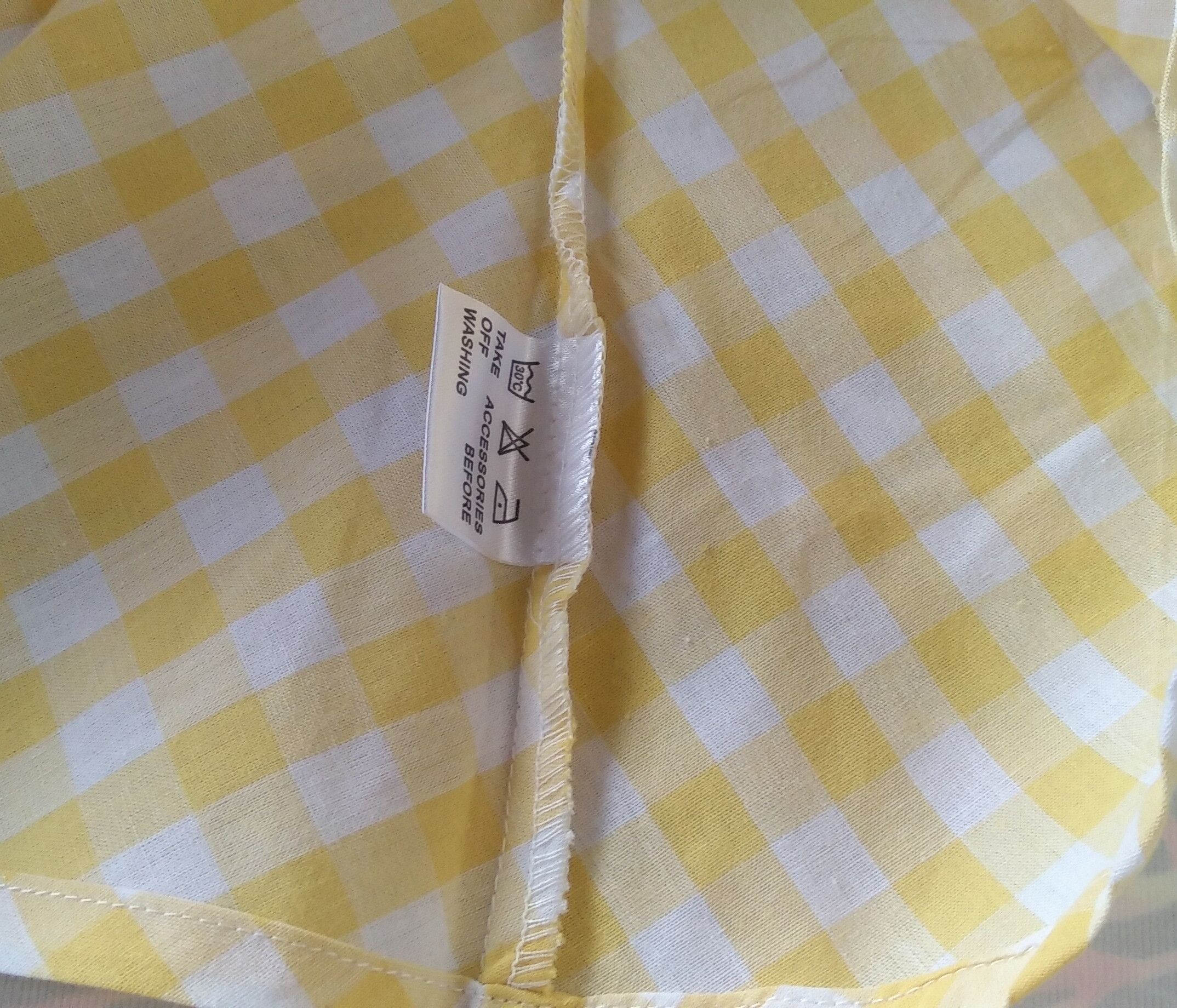 Other Women tops yellow and white check off shoulder slim fit Size XL / US 12-14 / IT 48-50 - 4 Thumbnail