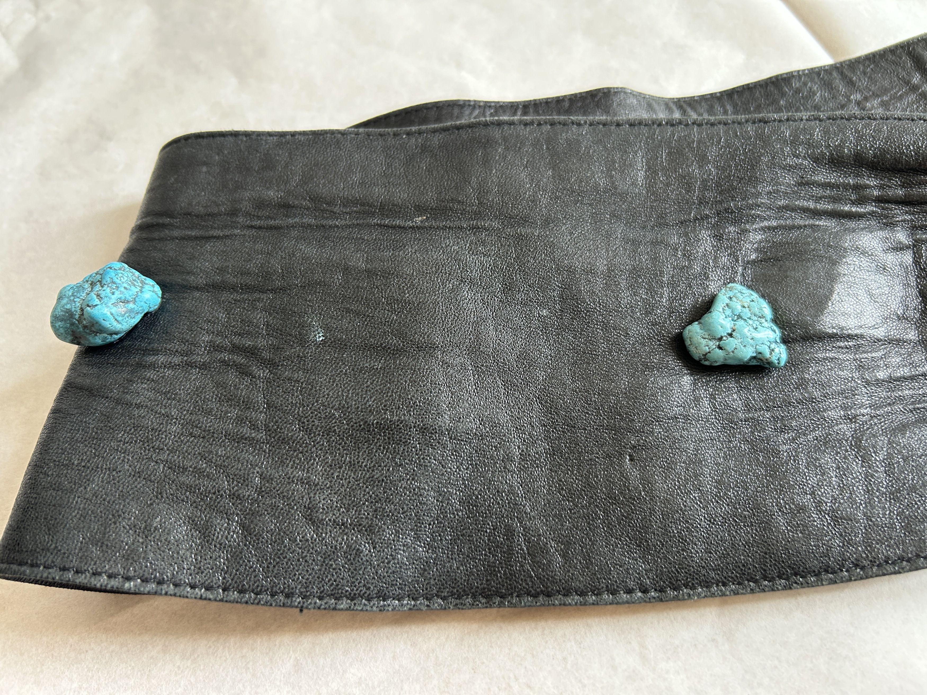 Vintage Vintage 80s Black Leather Wrap Belt Size ONE SIZE - 13 Thumbnail