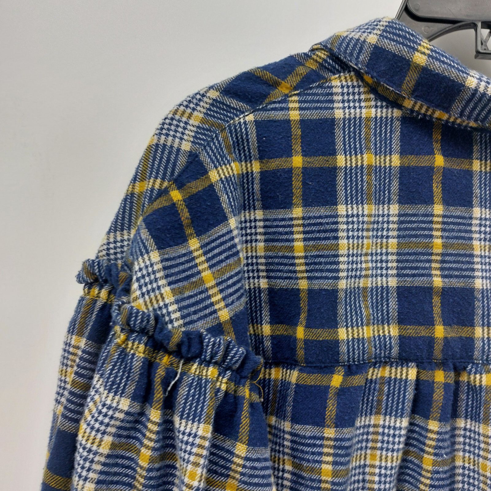 Other Weekend Suzanne Betro Navy Blue Yellow Flannel Ruffled XL Size XL / US 12-14 / IT 48-50 - 10 Thumbnail
