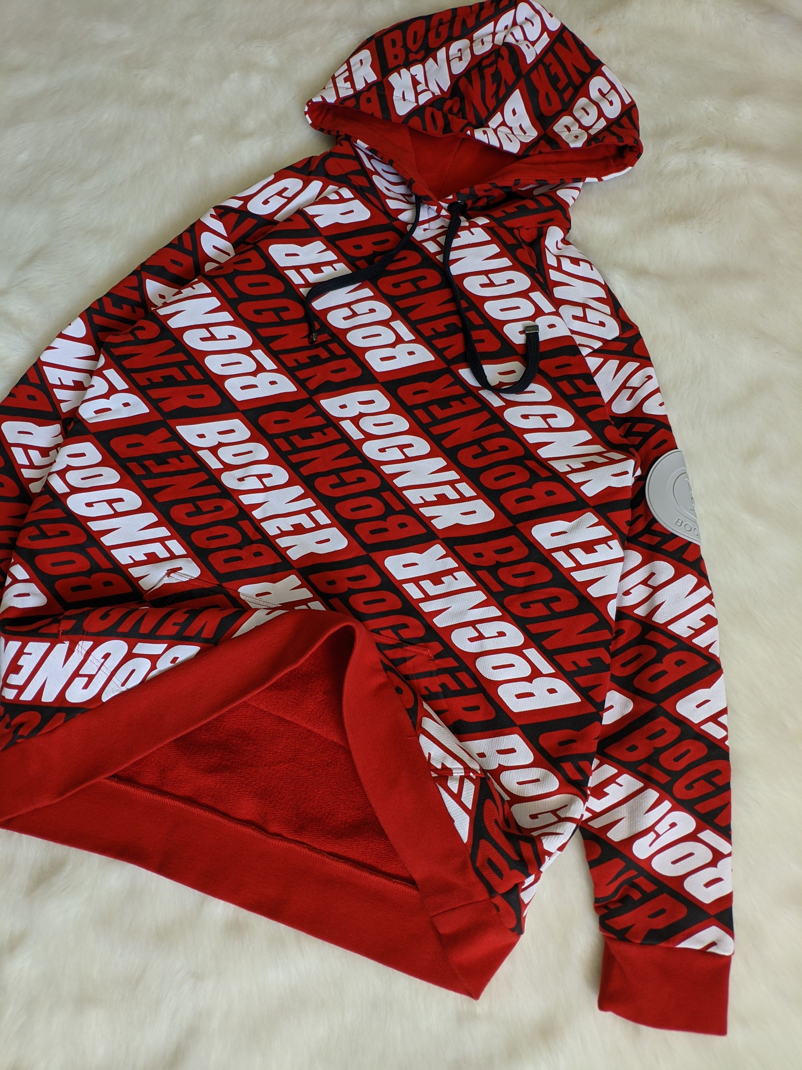 Bogner BOGNER Monogram All Over Logo Print Hoodie Hoodie Size US M / EU 48-50 / 2 - 12 Thumbnail