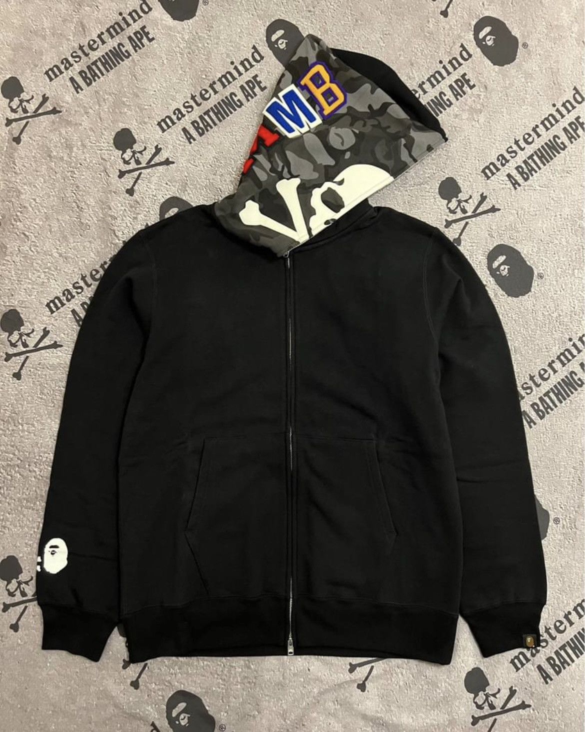 Bape BAPE A BATHING APE VS MASTERMIND JAPAN SHARK FULL ZIP HOODIE ...