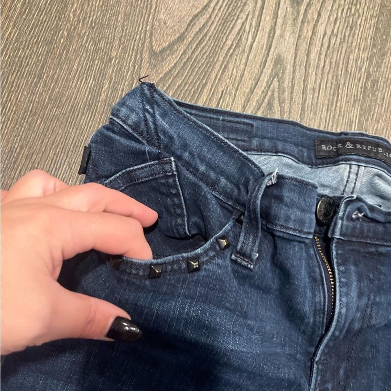 Vintage Rock Republic Womens Flared Leg Jeans Bootcut Size 12 Size 34" / US 12 / IT 48 - 4 Thumbnail