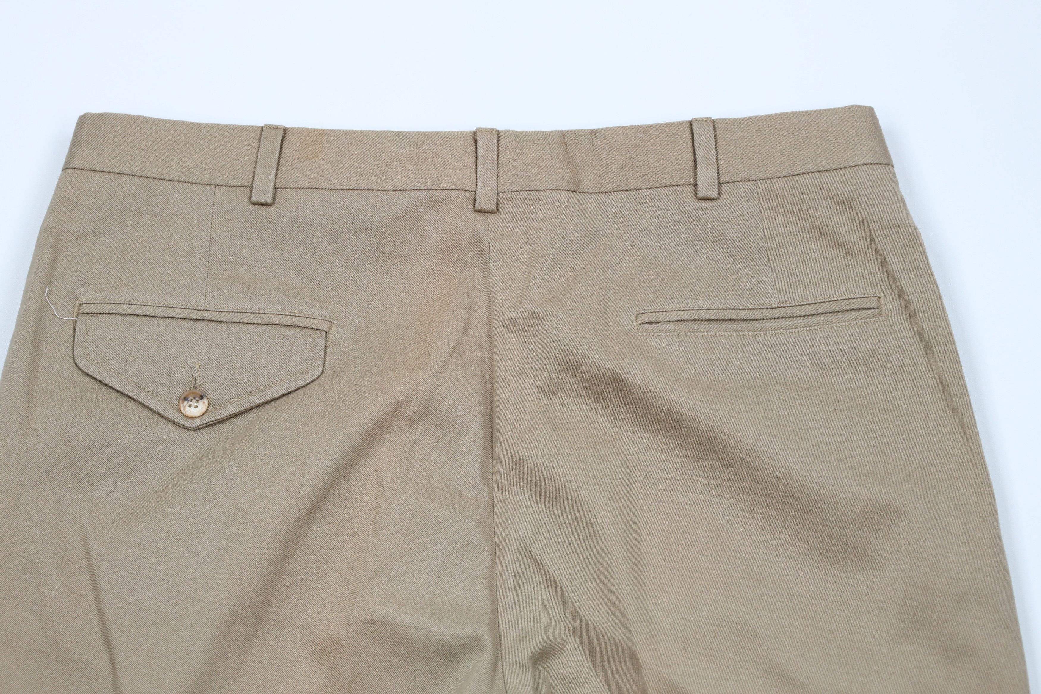 Lands' End × Vintage Vintage 90s Lands End Cotton Pleated Cuffed Chino Pants USA Size US 36 / EU 52 - 8 Thumbnail