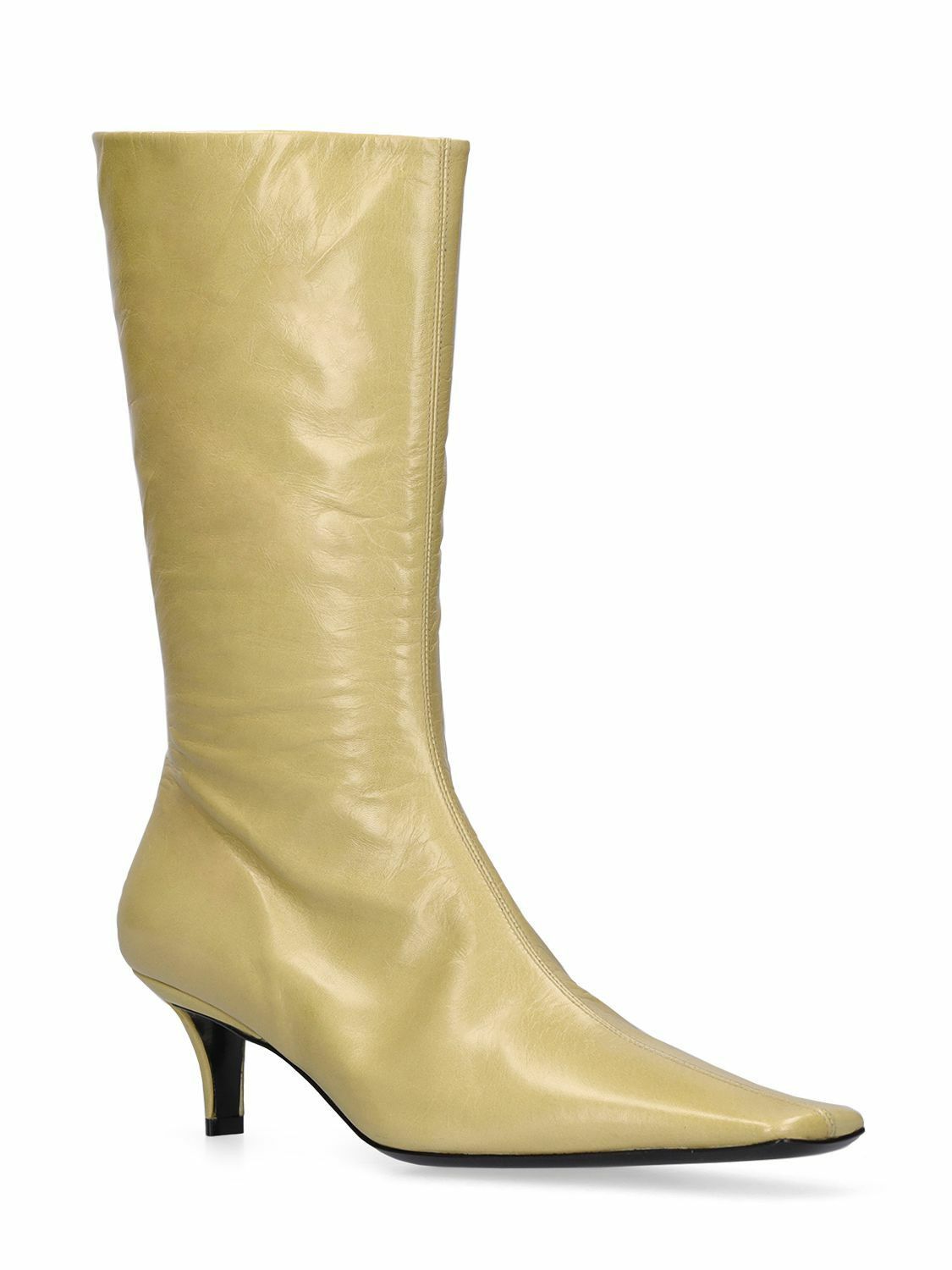 Jil Sander o1y1025 Leather Boots in Golden Size US 8 / IT 38 - 2 Thumbnail