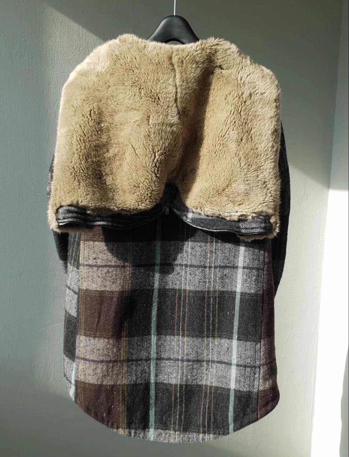 Yohji Yamamoto Yohji Yamamoto YS N2B Stand Collar Check Lamb Filled Jkt Size US M / EU 48-50 / 2 - 8 Thumbnail