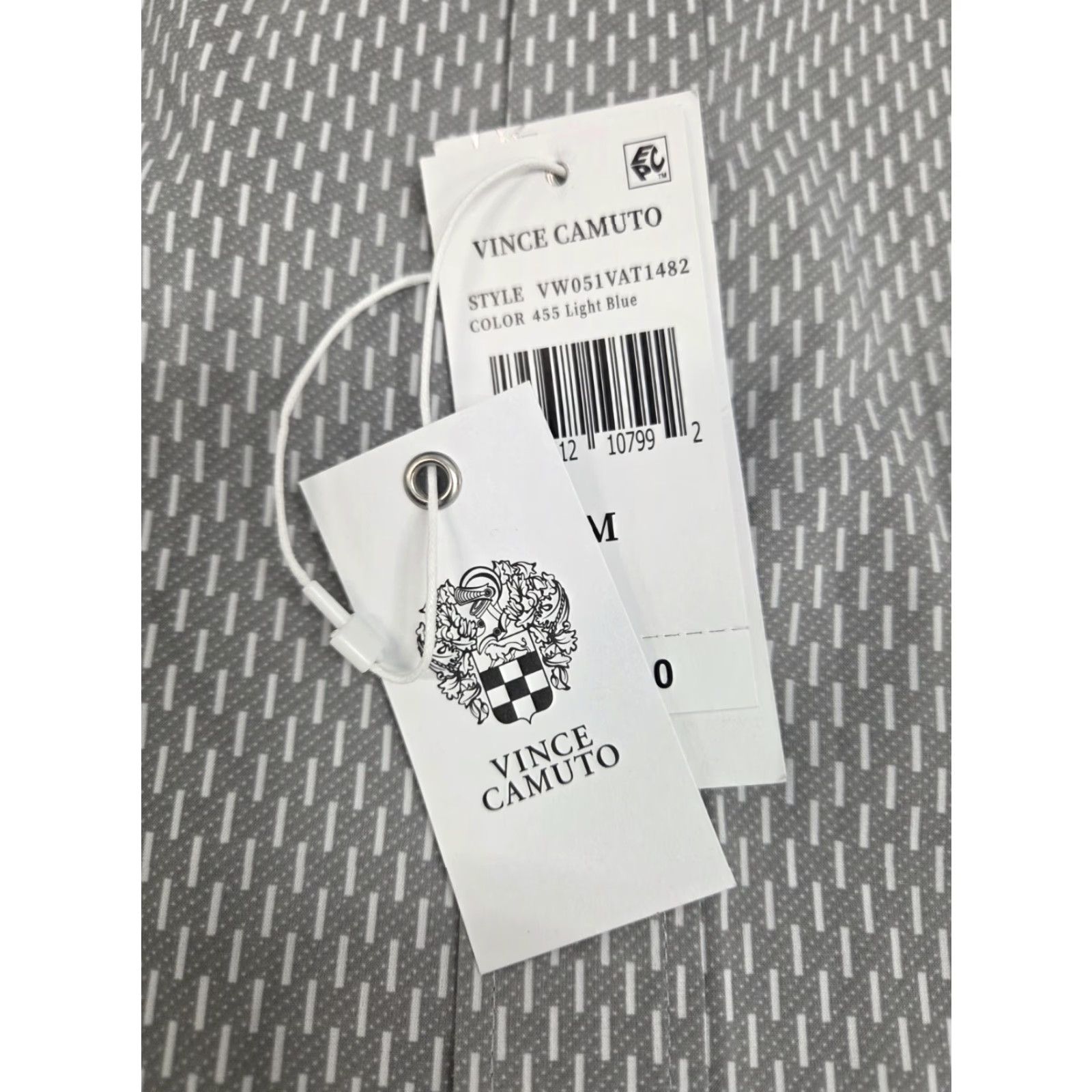 Vince Camuto Vince Camuto Mens Button-Up Shirt Gray/White Striped Size M Regular Fit Long Sleeve Mens US Size US M / EU 48-50 / 2 - 3 Thumbnail