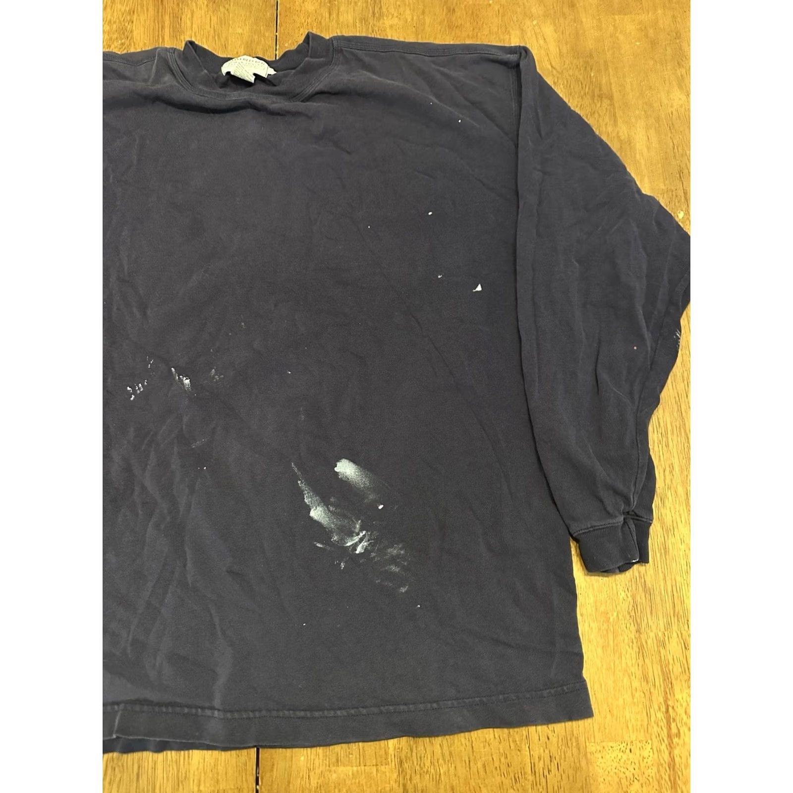 Banana Republic VINTAGE Banana Republic Long Sleeve Shirt Navy Blue Paint Splatter 80s 90s M Mens Size US M / EU 48-50 / 2 - 4 Thumbnail