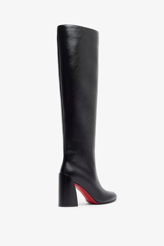 Christian Louboutin os11x0326 Janitta 85 Leather Boots in Black Size US 7.5 / IT 37.5 - 3 Thumbnail