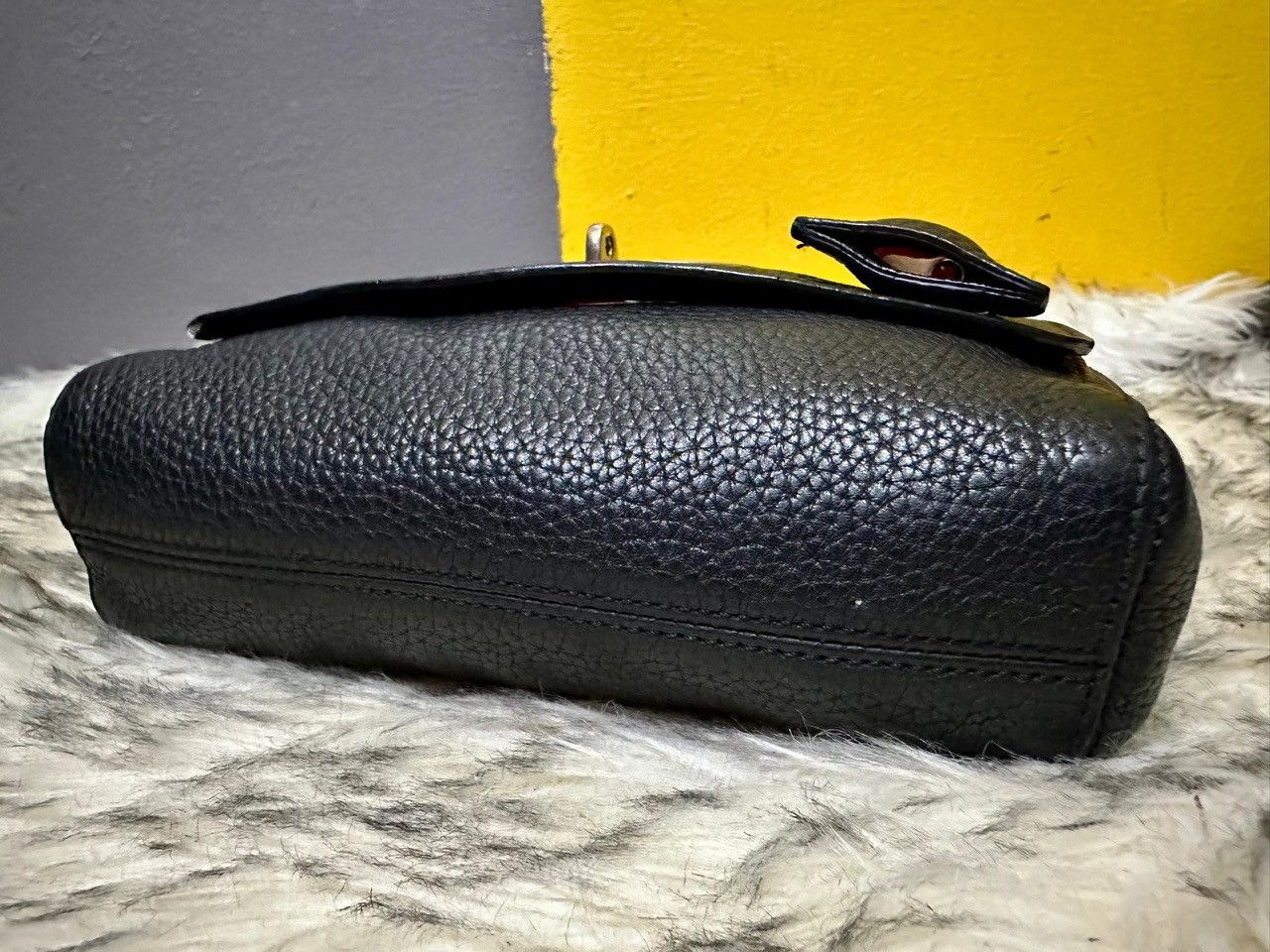 Mulberry Authentic Mulberry Lily Black Glossy Goatskin Shoulder Bag Size ONE SIZE - 6 Thumbnail