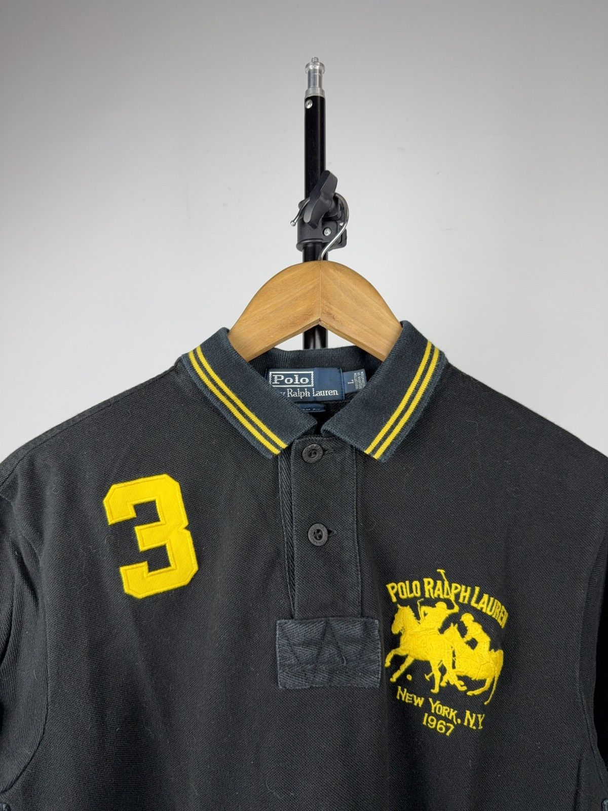 Polo Ralph Lauren Vintage 90s Polo Ralph Lauren NY Big Pony #3 Polo Shirt Size US L / EU 52-54 / 3 - 2 Thumbnail