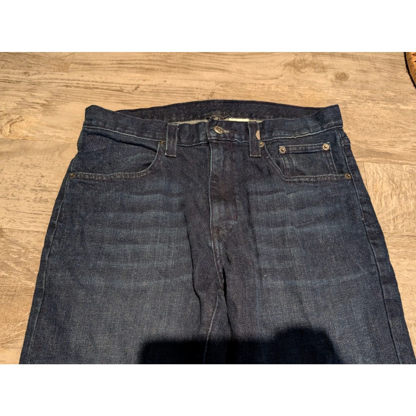 Harley Davidson Harley-Davidson Men's Black Label Core Skinny Fit Dark Blue Jeans 99031-16VM 5-Pocket Denim Zip Button Slim Mid Rise Regular 30X32 Mens Jeans Blue Size US 30 / EU 46 - 4 Thumbnail