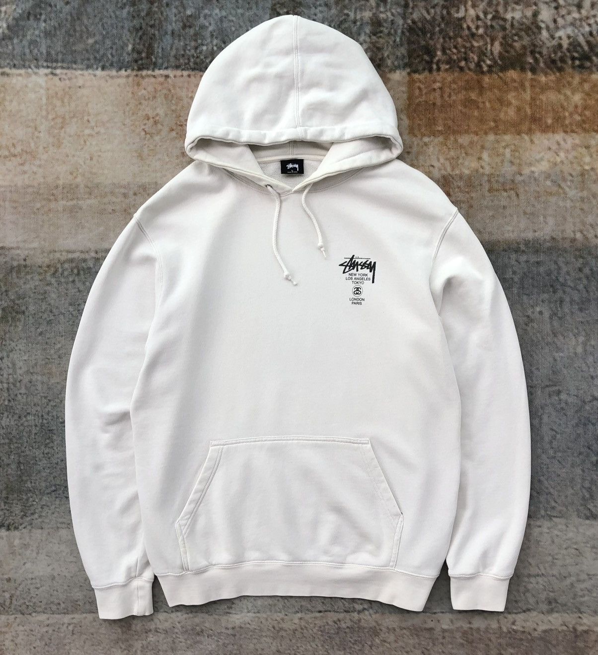 Stussy Vintage Hoodie Stussy World Tour Big Logo Hooded Sweatshirt Size US L / EU 52-54 / 3 - 5 Thumbnail
