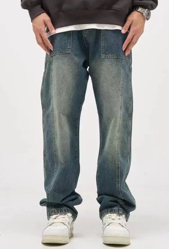 Japanese Brand Kumiko x Shia American street retro washed distressed jeans Size US 32 / EU 48 - 1 Thumbnail