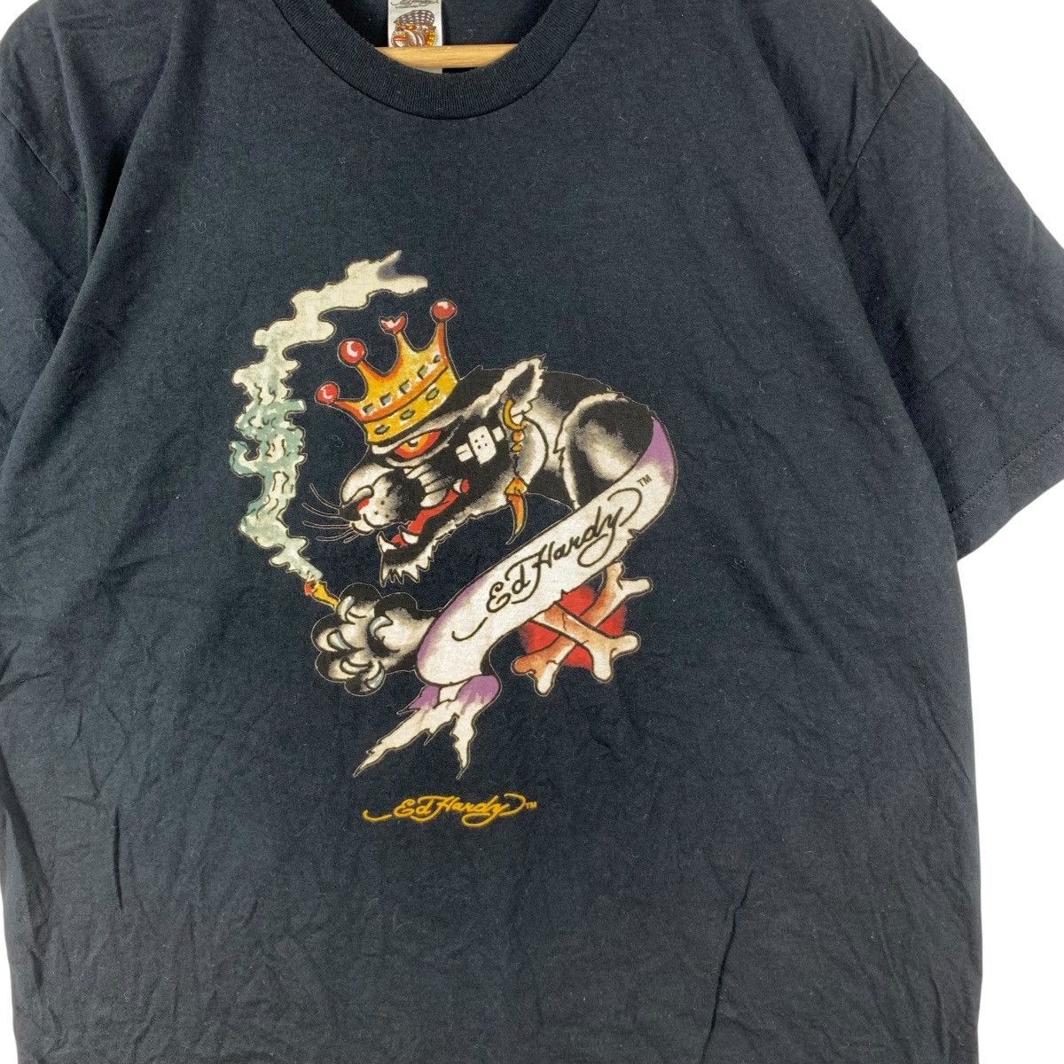 Ed Hardy ED HARDY CHRISTIAN AUDIGIER Black Panther Tee Shirt Top Size L / US 10 / IT 46 - 4 Thumbnail