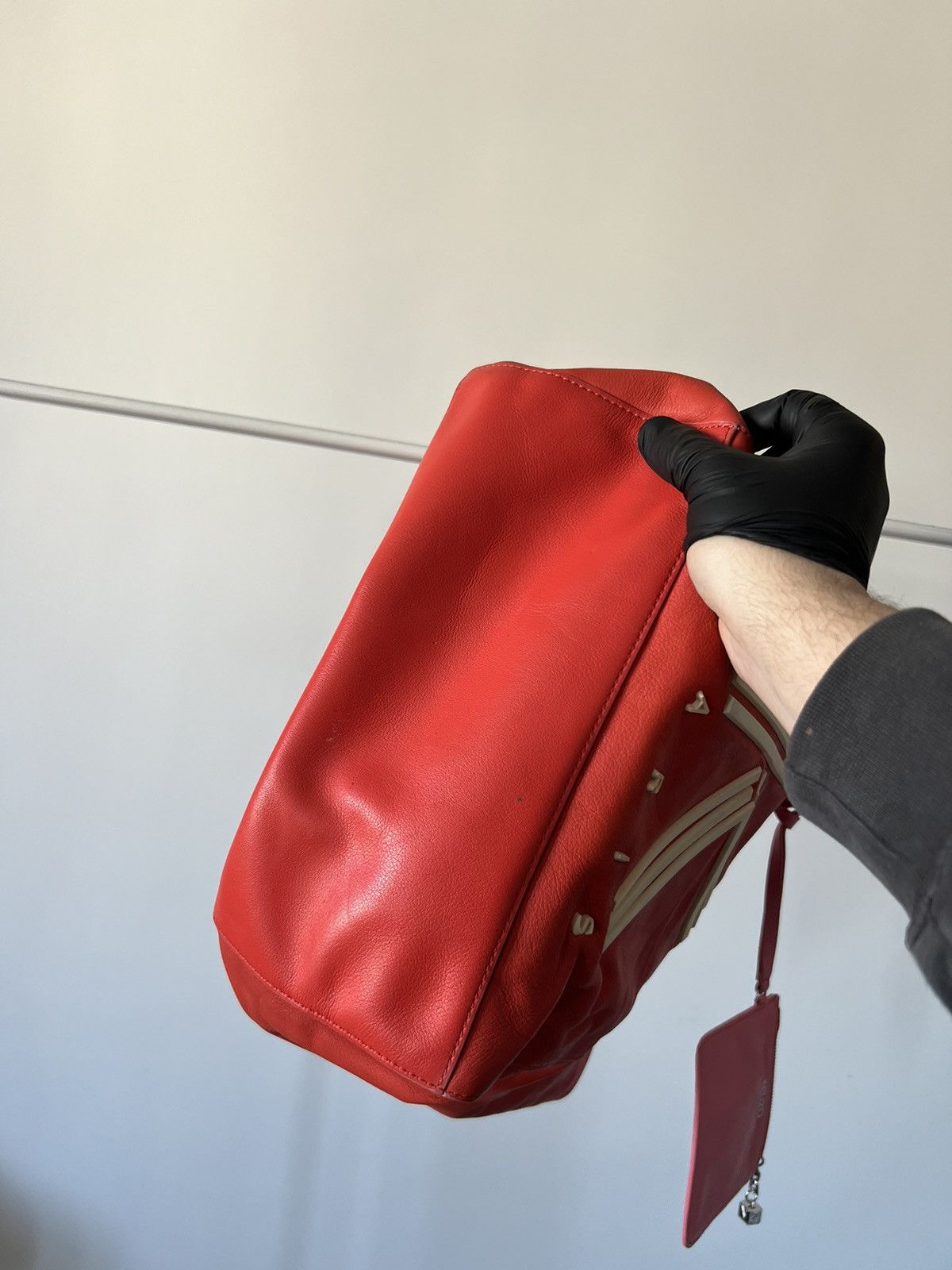 Kenzo KENZO Red Leather K Logo Shopper Tote Luxury Size ONE SIZE - 12 Thumbnail